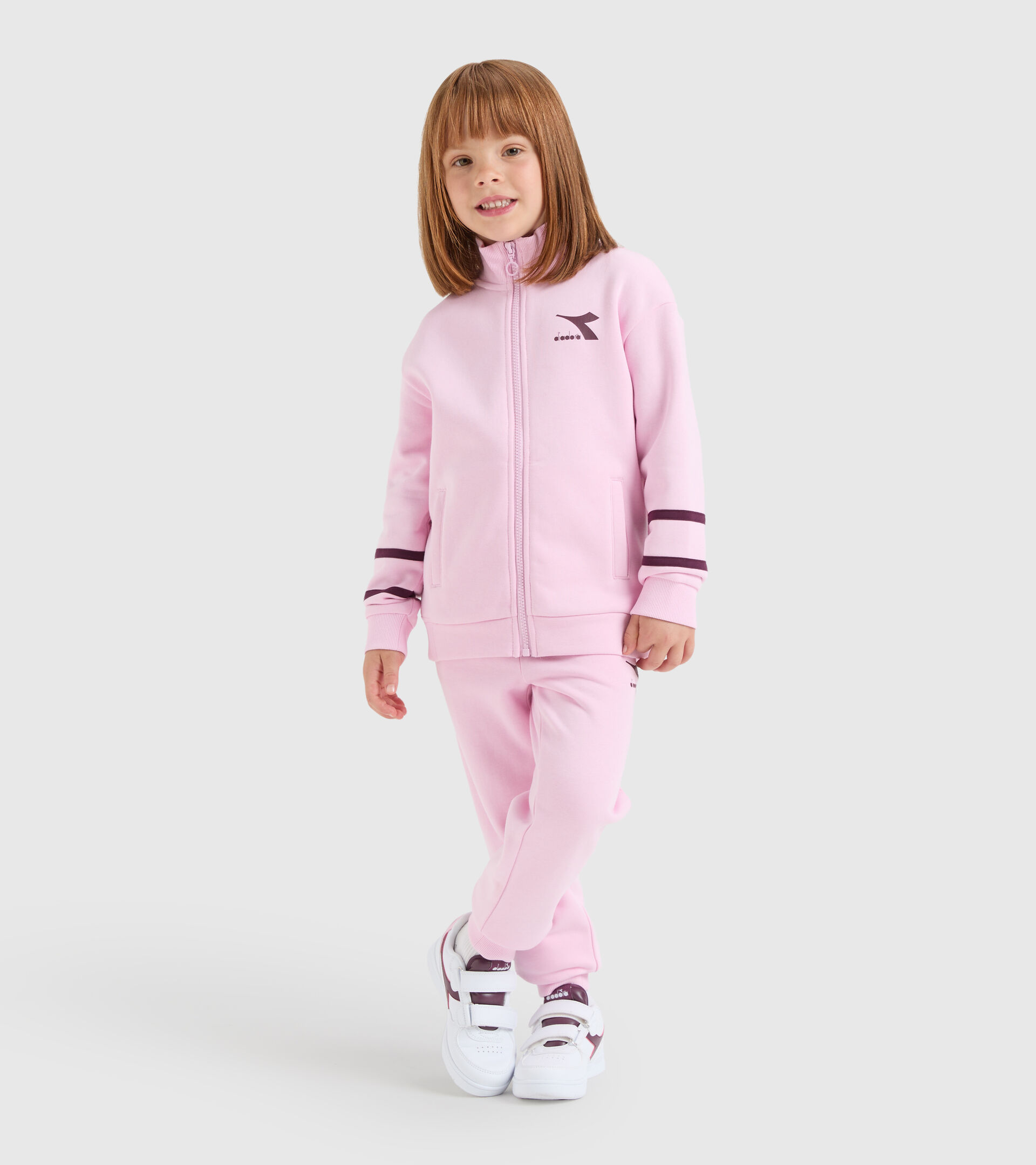 Trainingsanzug - Kinder JU.TRACKSUIT FZ CHROMIA ROSABLUETIGER FRAUENSCHUH - Diadora