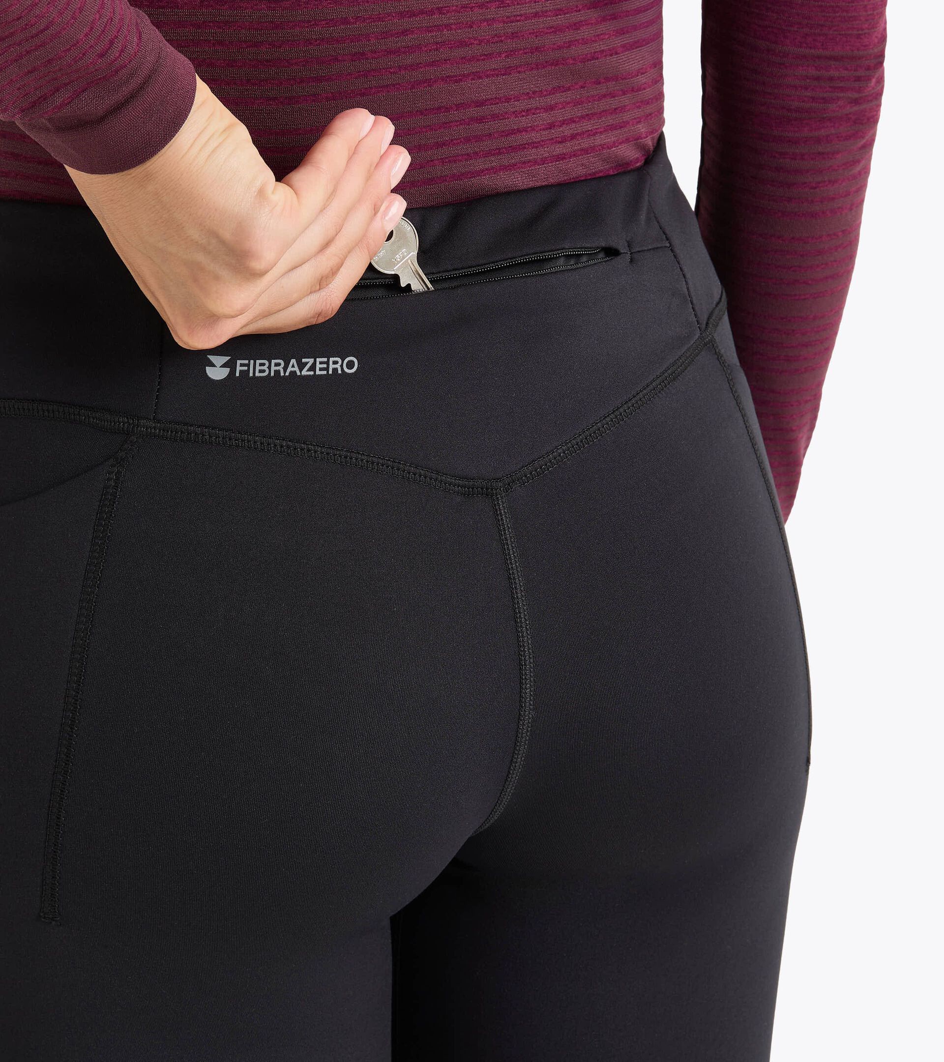 Leggings thermorégulateurs avec fils FIBRAZERO - Winter Protection - Femme L. RUN TIGHTS WINTER PROTECTION NOIR - Diadora