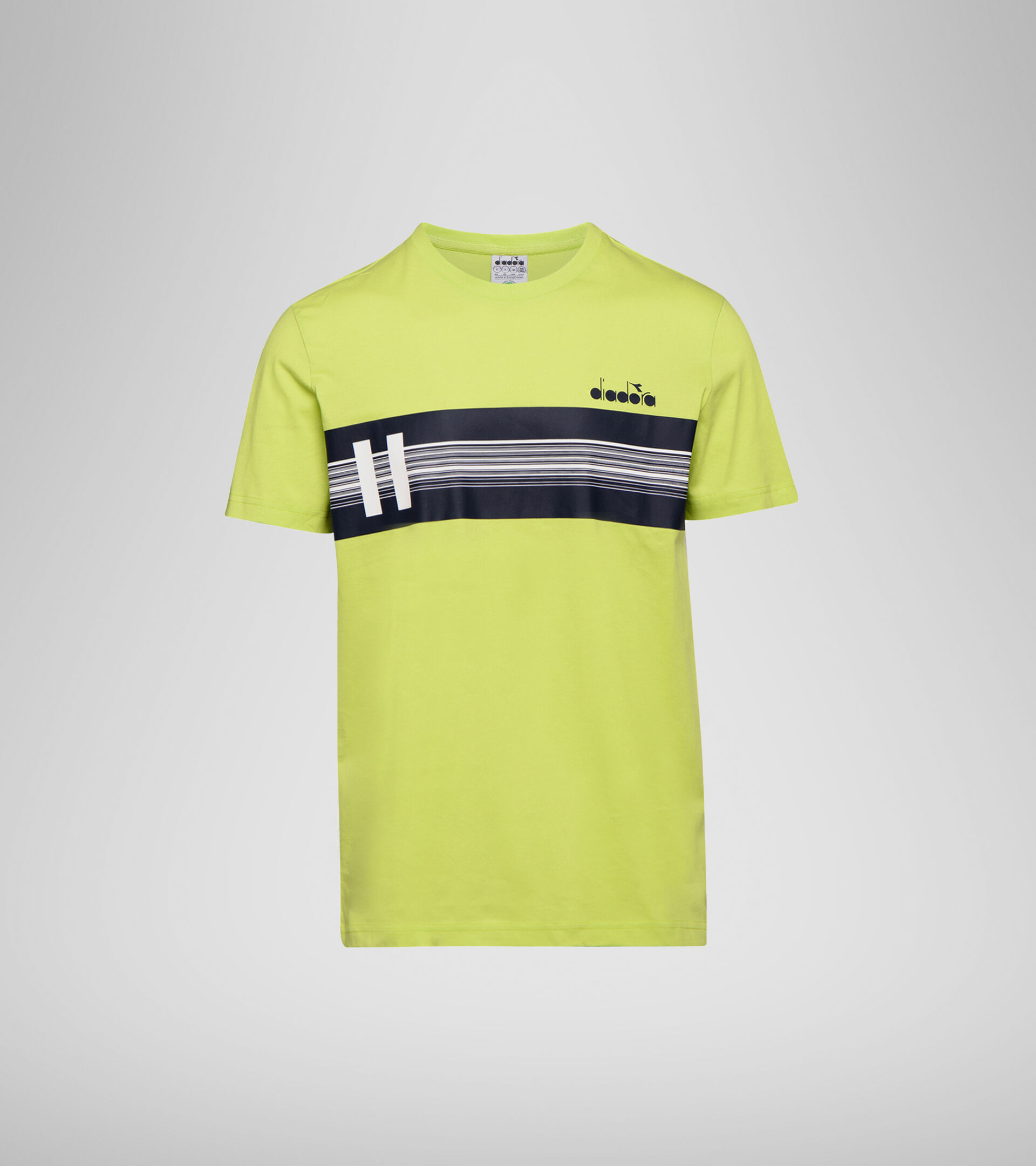 T-shirt - Men SS T-SHIRT BLKBAR LIME PUNCH - Diadora