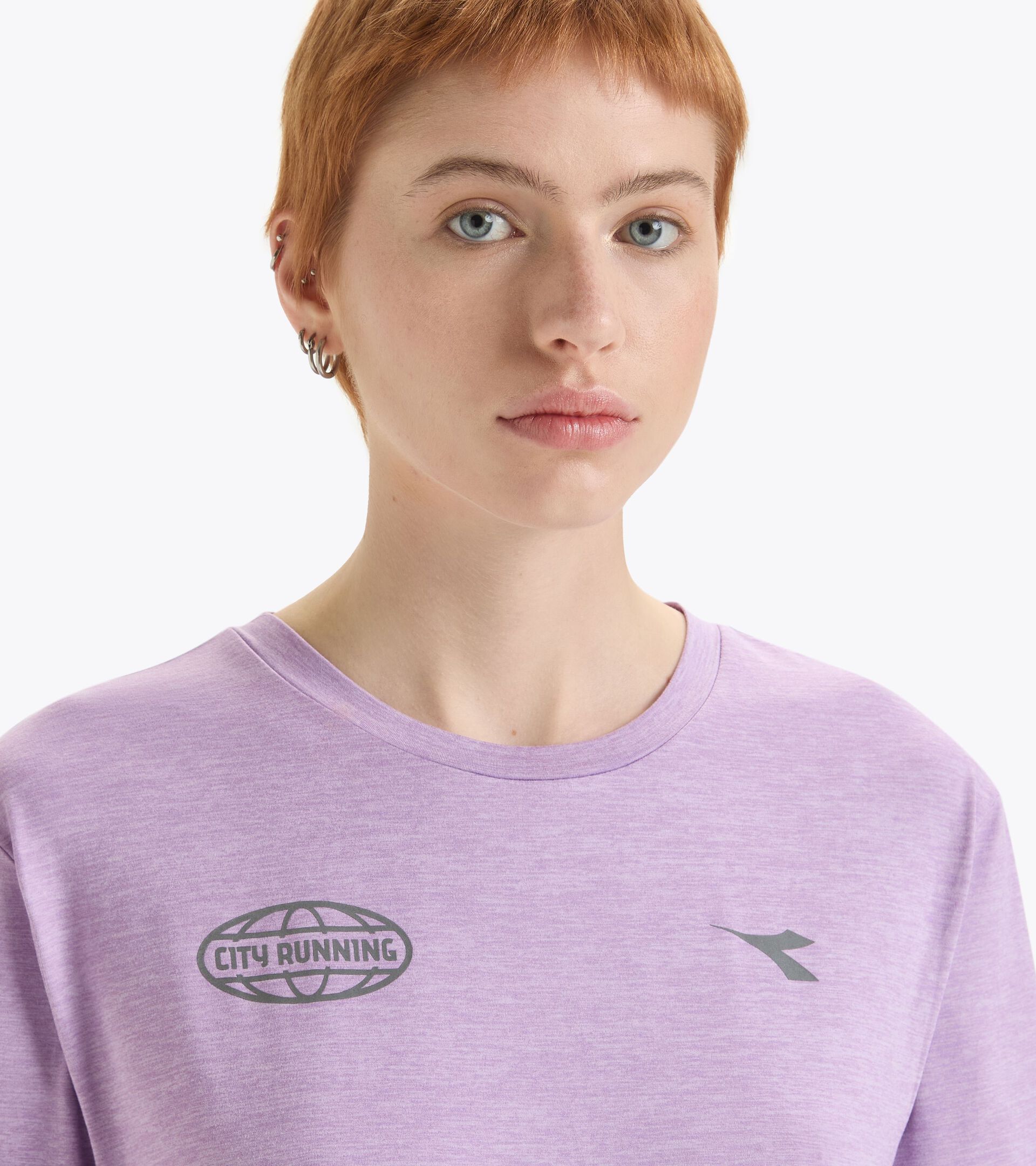 Short-sleeved training t-shirt - Unisex SS T-SHIRT MILL CITY VIOLET SHEER LILAC - Diadora