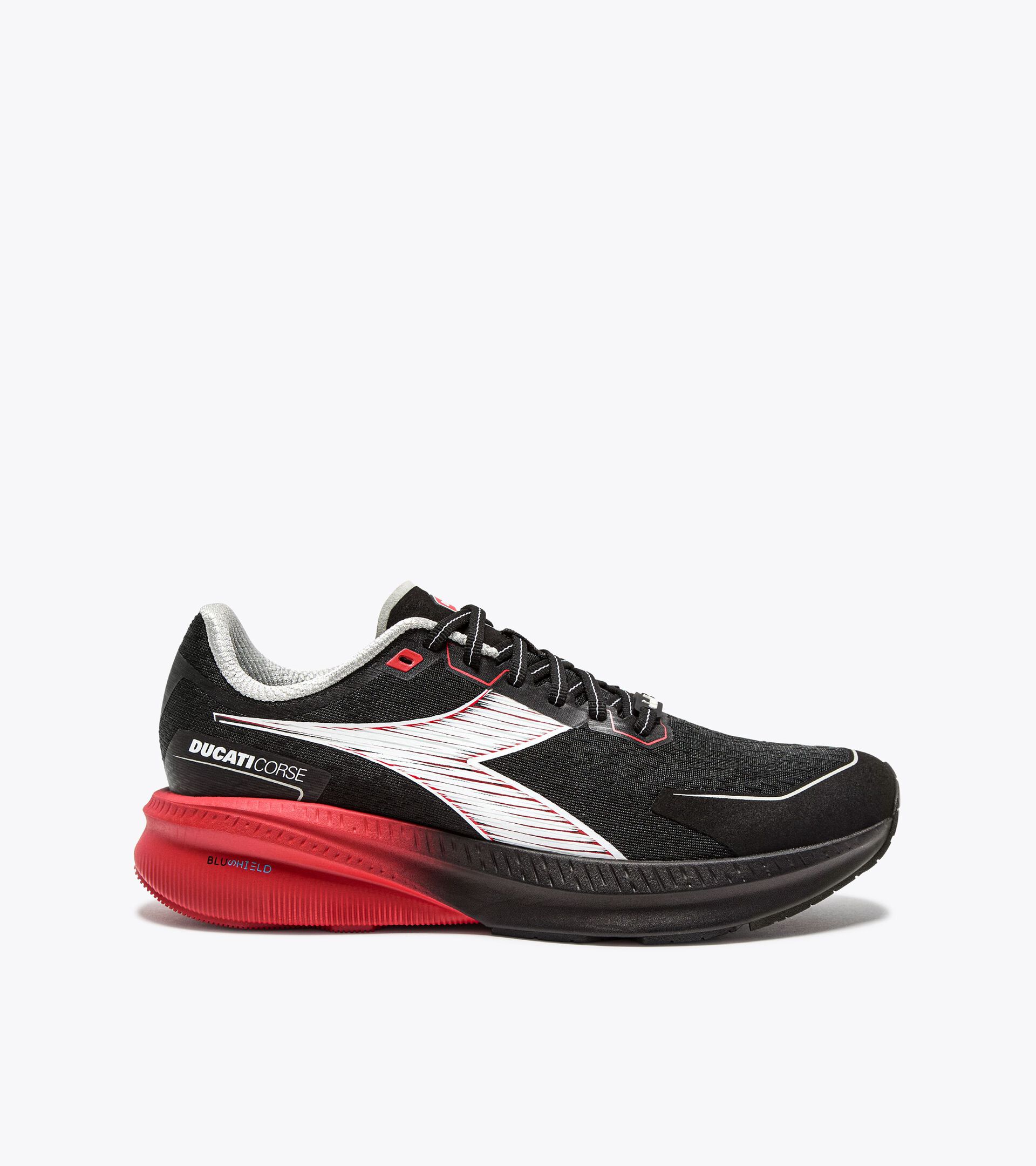 diadora X Ducati Corse running shoe - Men’s DUCATI VELOCE 5 BLACK/DUCATI MGP RED/BLACK - Diadora