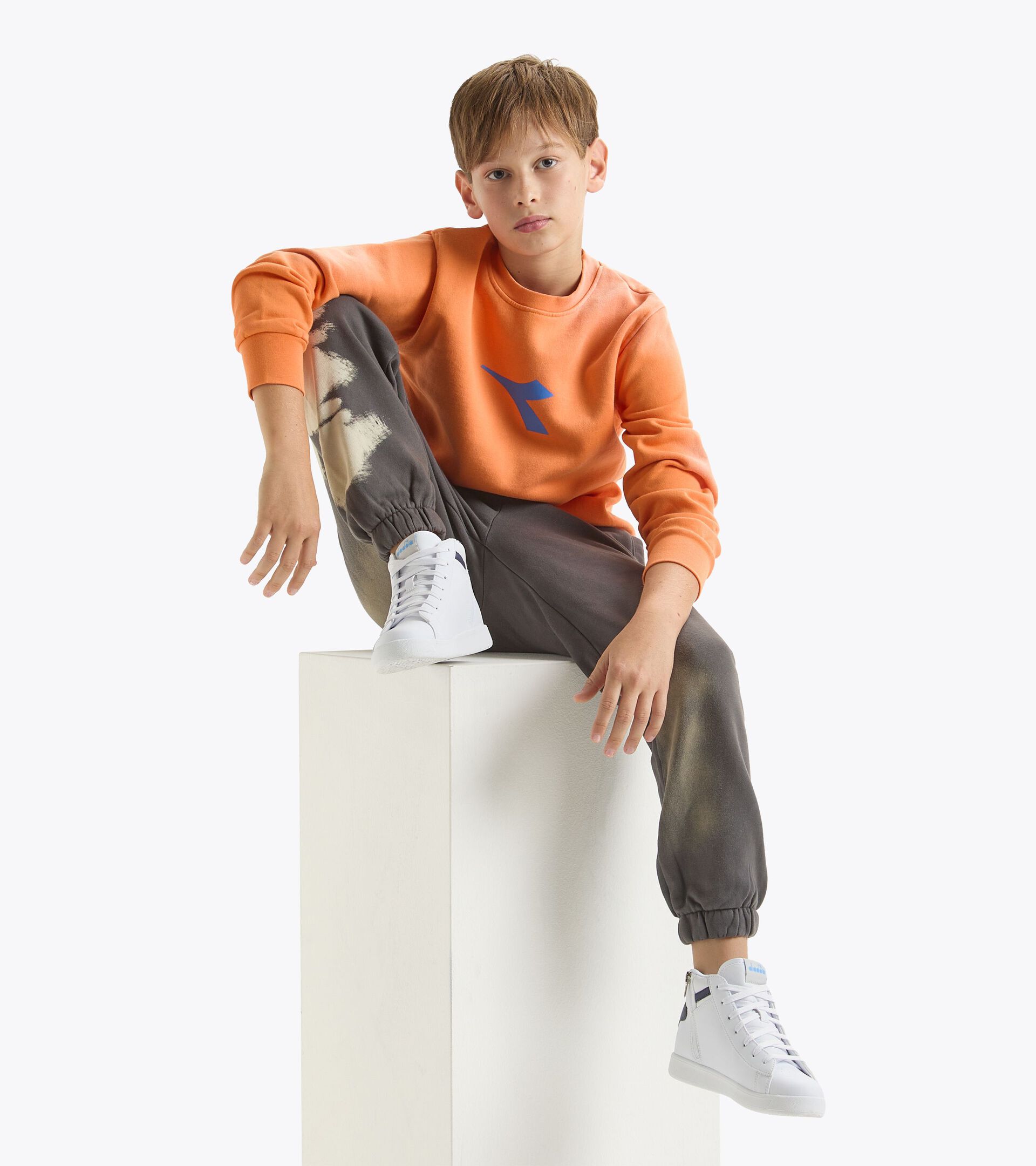 Sweatshirt mit Rundhalsausschnitt - Jungen
 JB.SWEATSHIRT CREW FADED APRIKOSE - Diadora