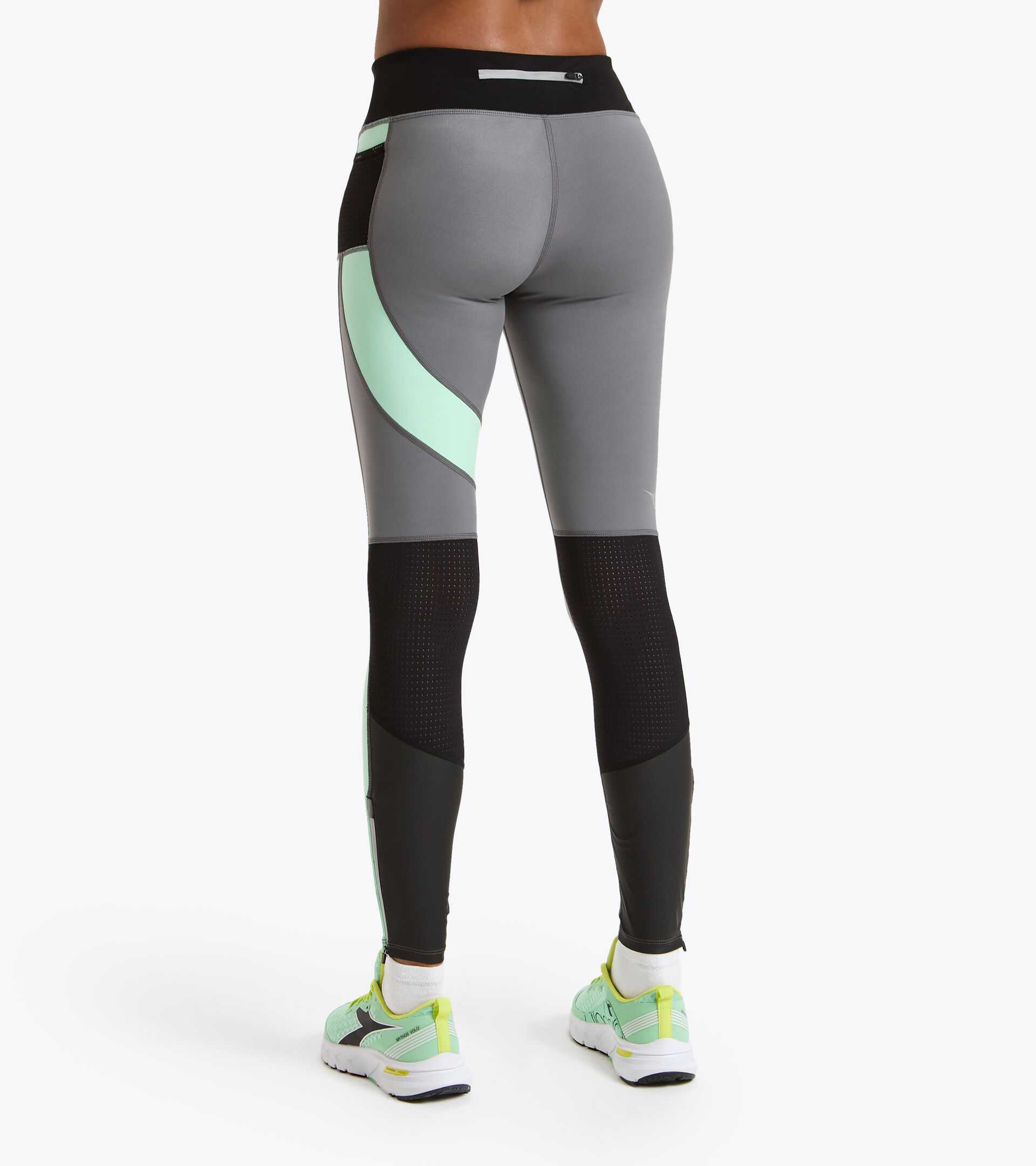 Apparel Sport DONNA L. WINTER RUNNING TIGHTS GRIGIO ACCIAIO Diadora