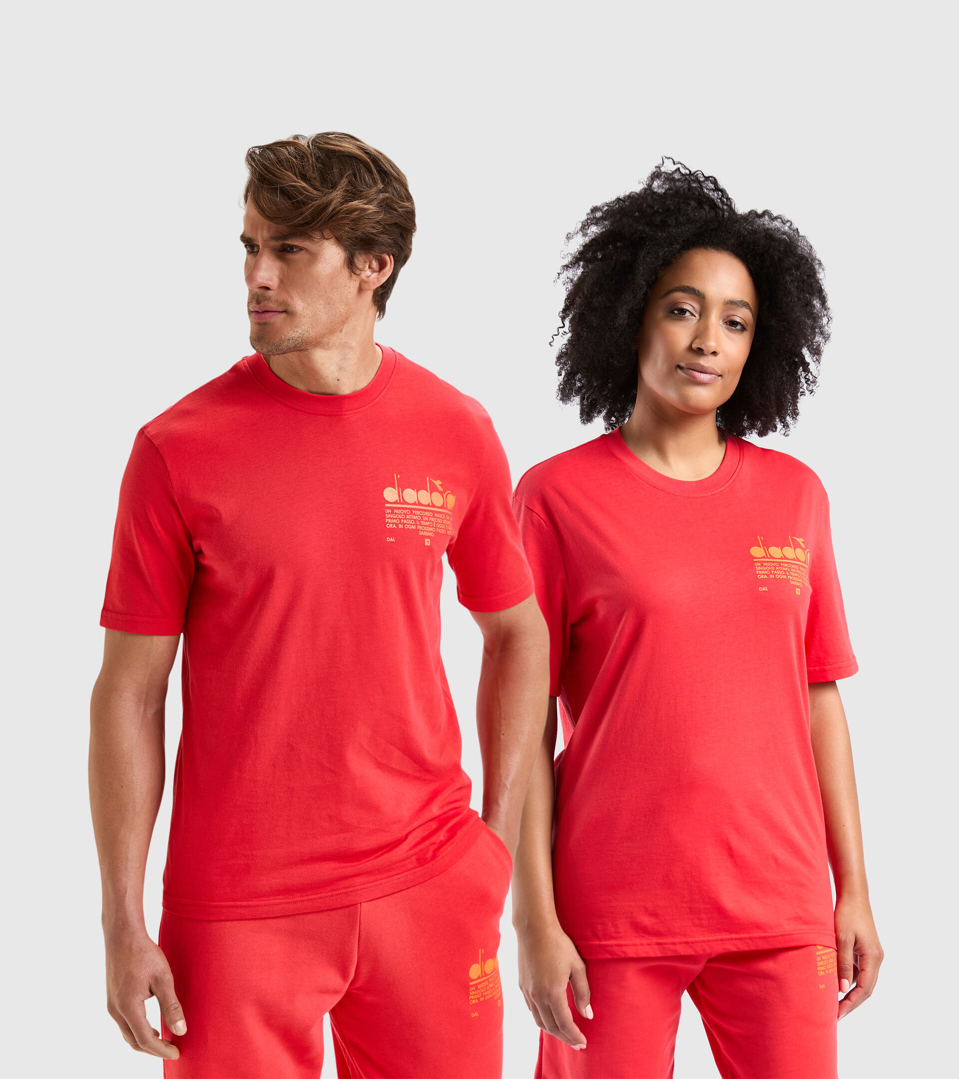 Organic cotton t-shirt - Unisex T-SHIRT SS MANIFESTO POPPY RED - Diadora