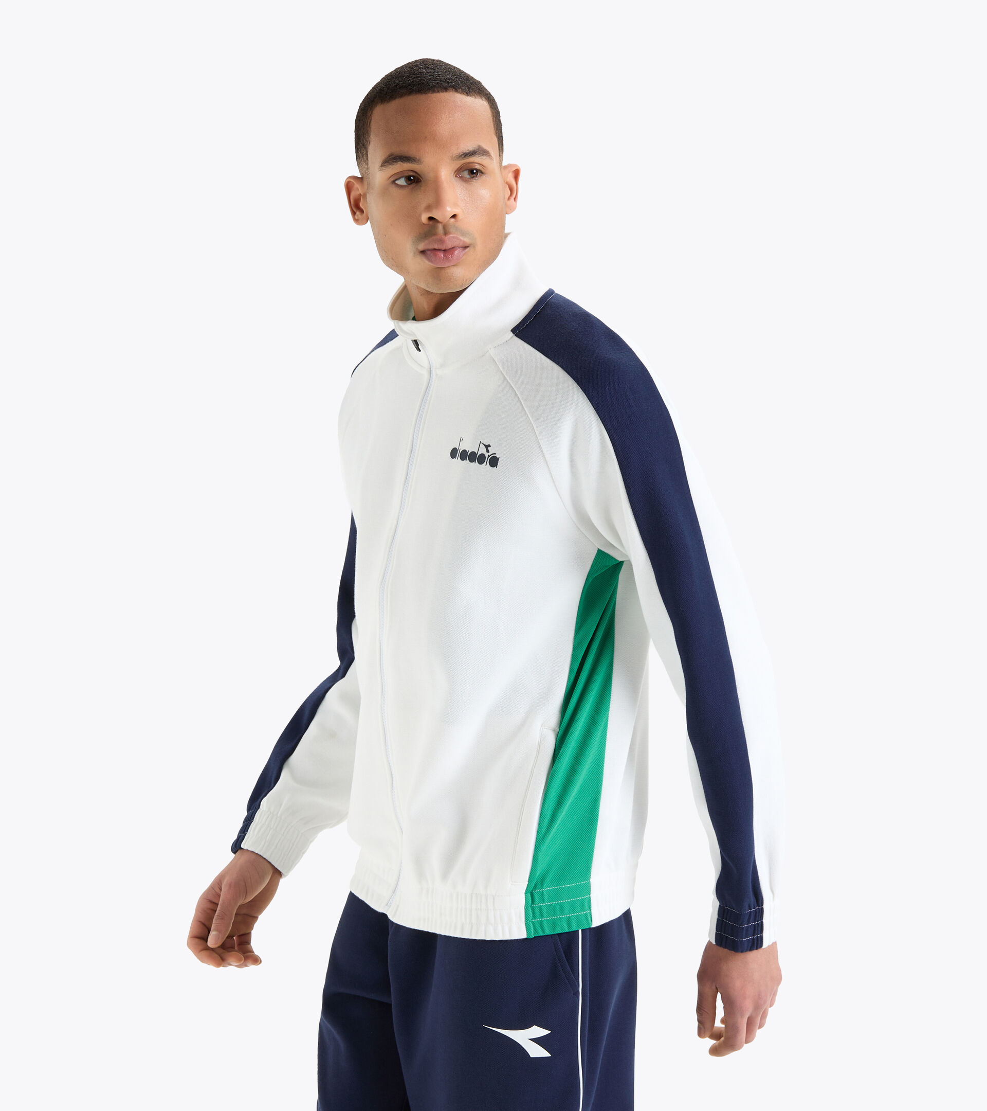 Tennis jacket - Men FZ JACKET OPTICAL WHITE - Diadora