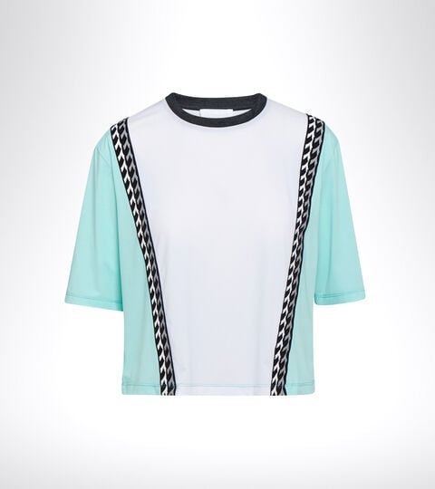 Running T-shirt - Women L. SS T-SHIRT BE ONE TECH BLUE TINT/GOLDFINCH - Diadora