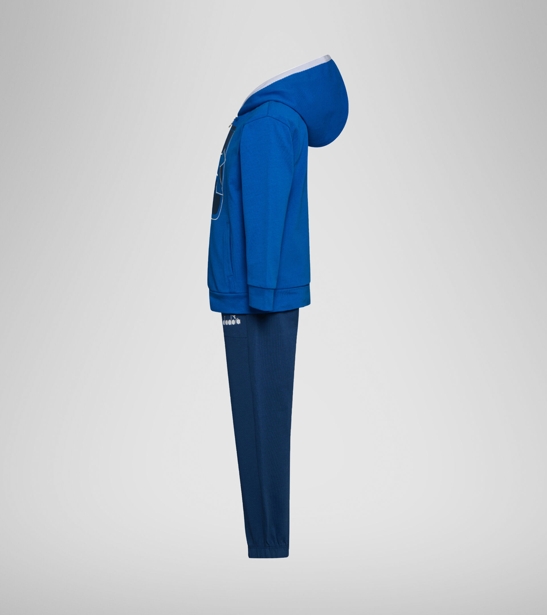 Tracksuit - Boys and girls JU. TRACKSUIT HOODIE FZ ELEMENTS MICRO BLUE - Diadora