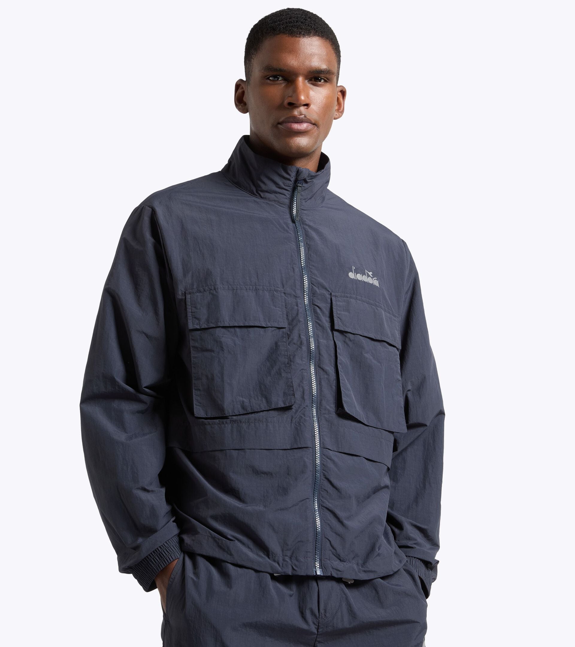 Tracksuit jacket - Regular fit - Men&rsquo;s TRACK JACKET AVENUE LAB BLACK COAL - Diadora