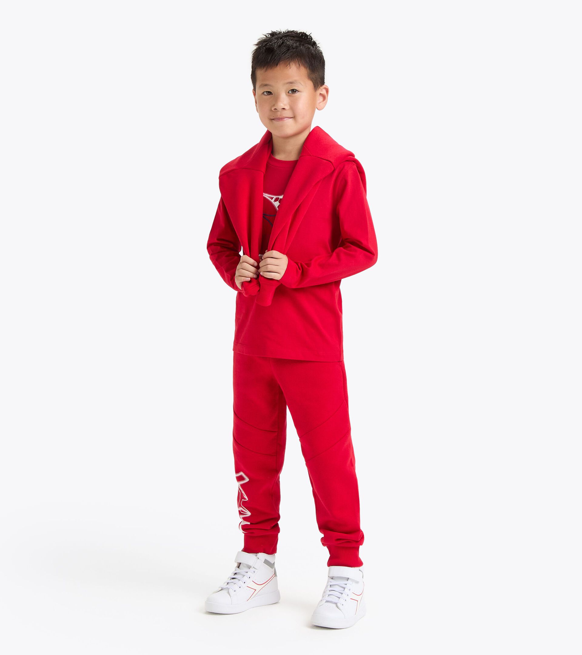 Printed t-shirt - Boy JB. T-SHIRT LS LOGO RED SALSA - Diadora