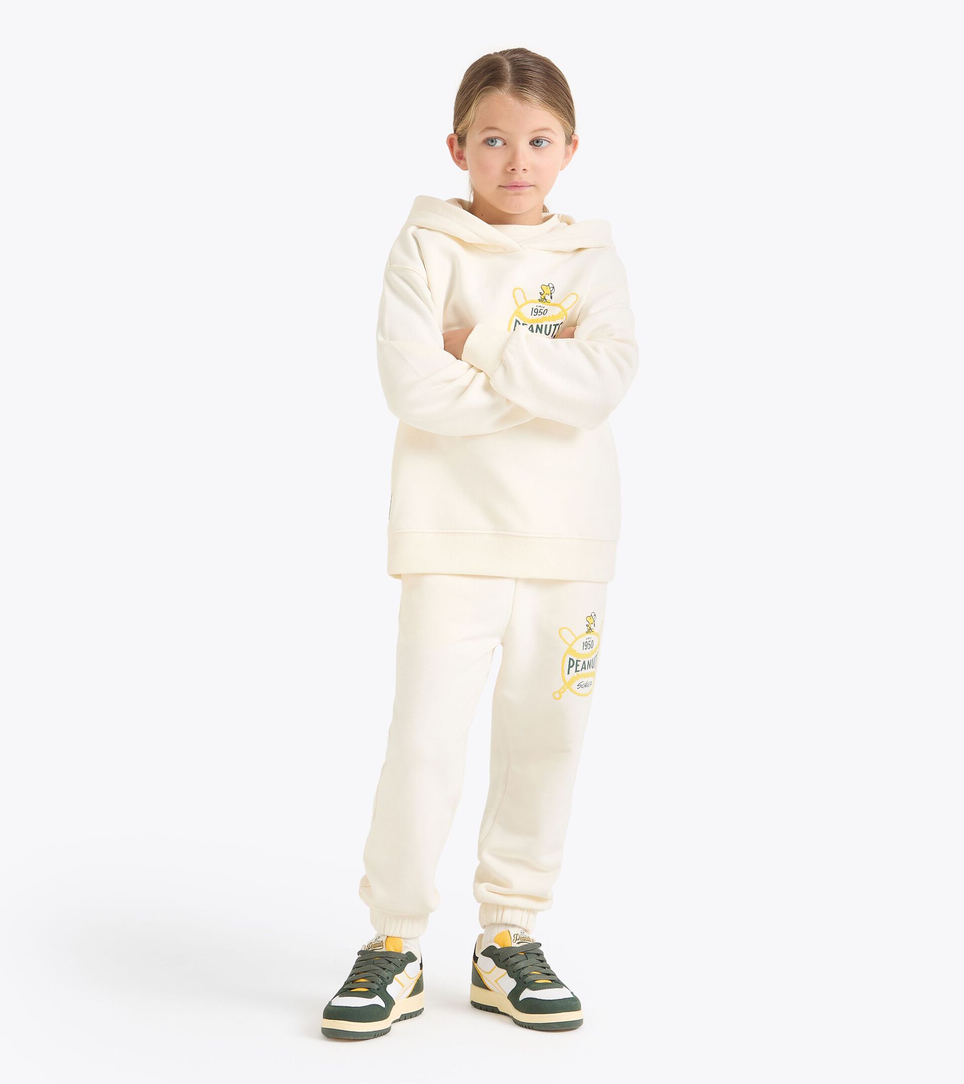 Sudadera con capucha Peanuts - Niños y niñas  JU. HOODIE PEANUTS BIANCO GARDENIA - Diadora
