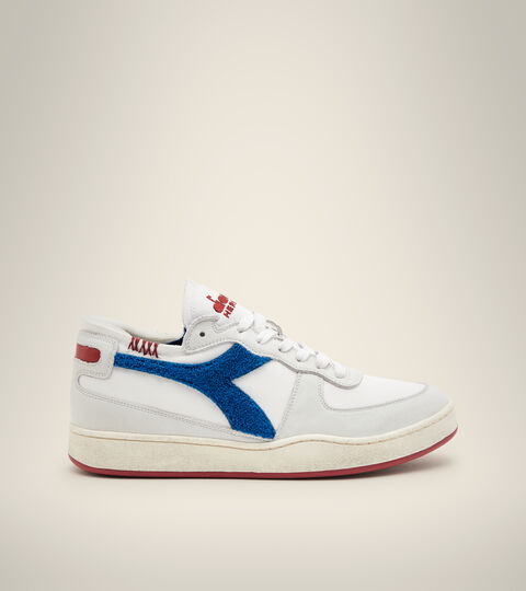 Heritage-Schuh - Unisex MI BASKET ROW CUT TERRY WHITE/SNORKEL BLUE - Diadora