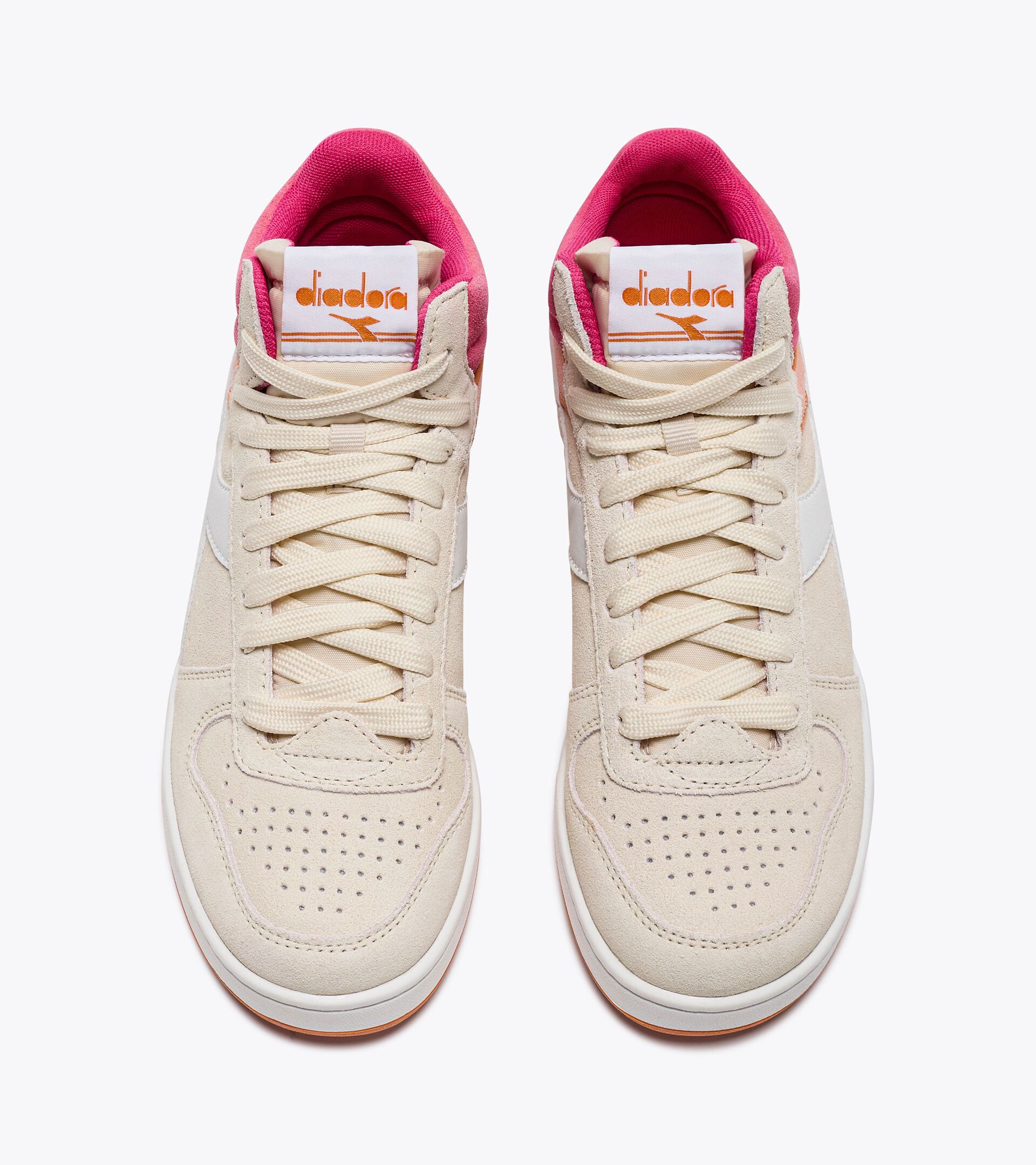 Sporty sneakers - Women MAGIC BASKET DEMI SUEDE WN WHISPER WHITE/PASTEL ROSE TAN - Diadora
