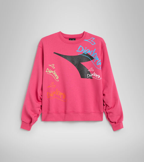 Sweatshirt mit Rundhalsausschnitt - Mädchen JG.SWEAT CREW D FUCHSIE ROSA - Diadora
