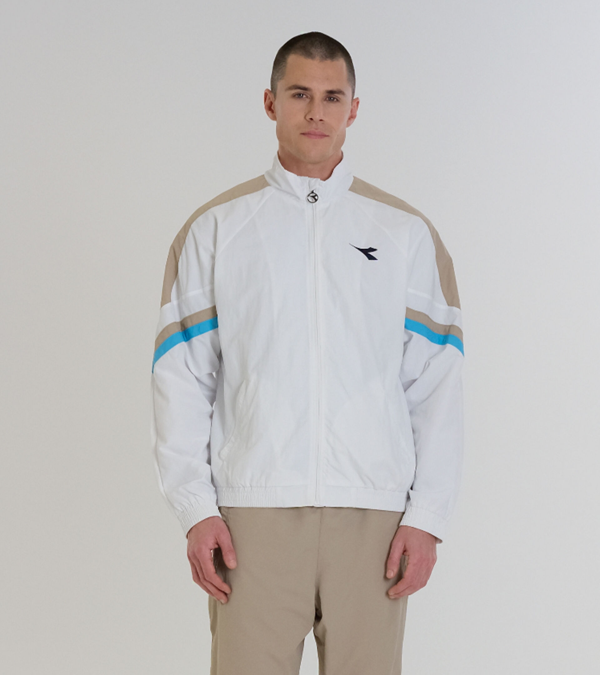 Chaqueta de tenis - Competición - Para todos los géneros U. TRACK JACKET ICON BLANCO VIVO - Diadora
