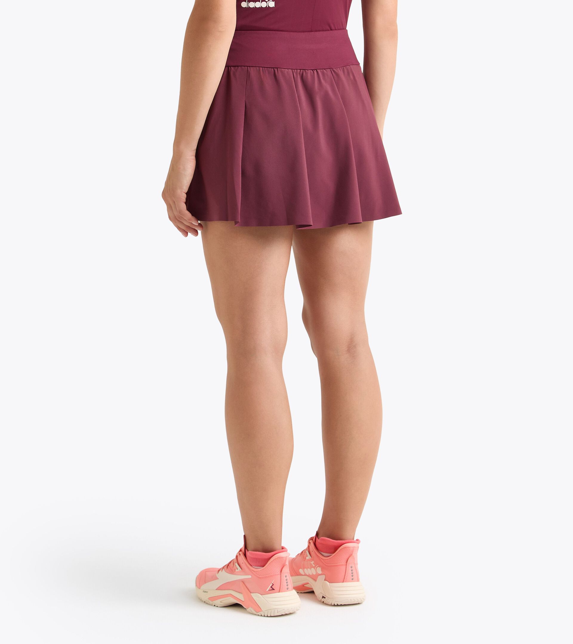 Jupe de tennis - Compétition - Femme L. SKIRT ICON ROUGE BANDEROLE - Diadora