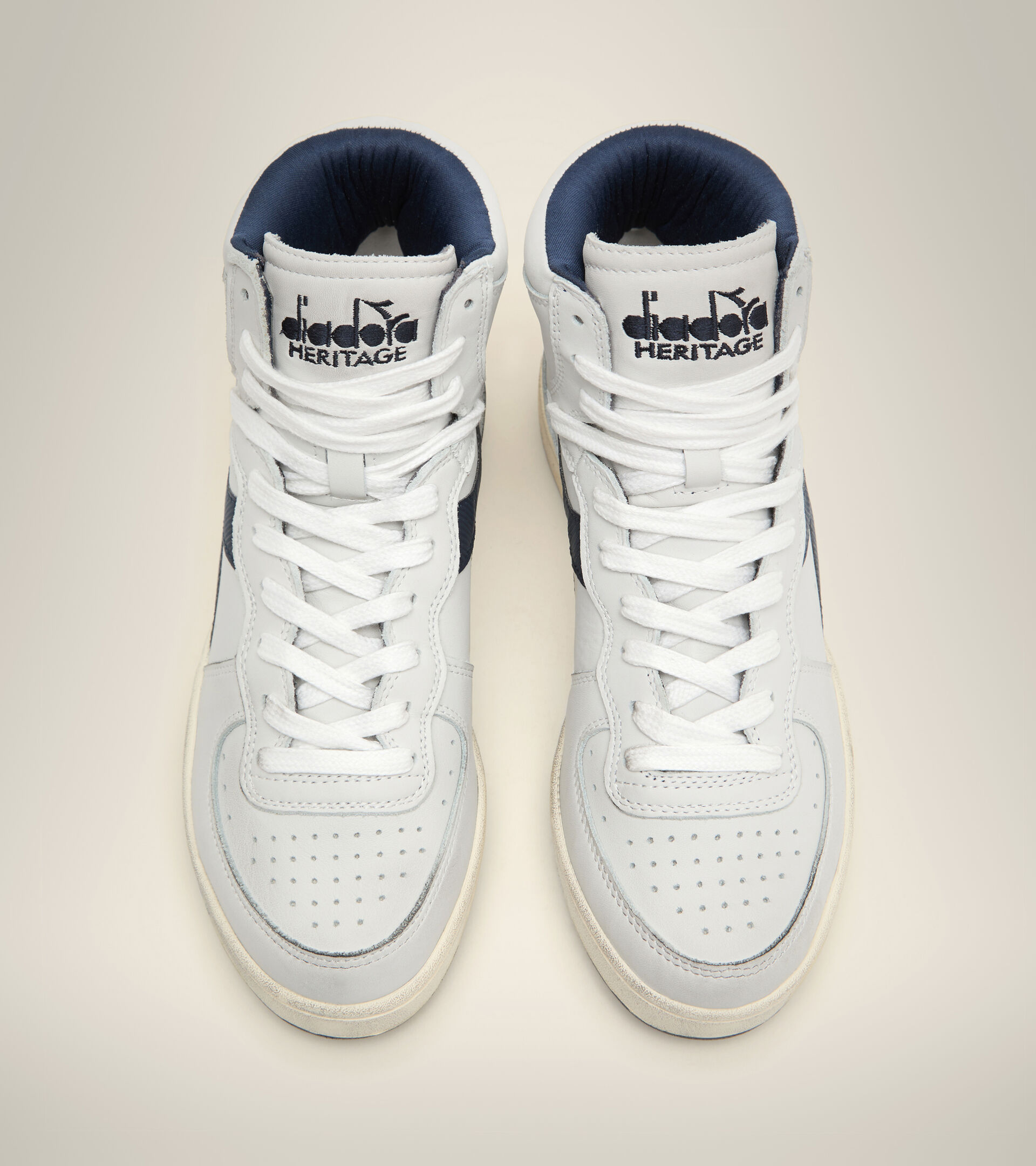 Heritage shoe - Unisex MI BASKET USED WHITE/BLUE CORSAIR - Diadora