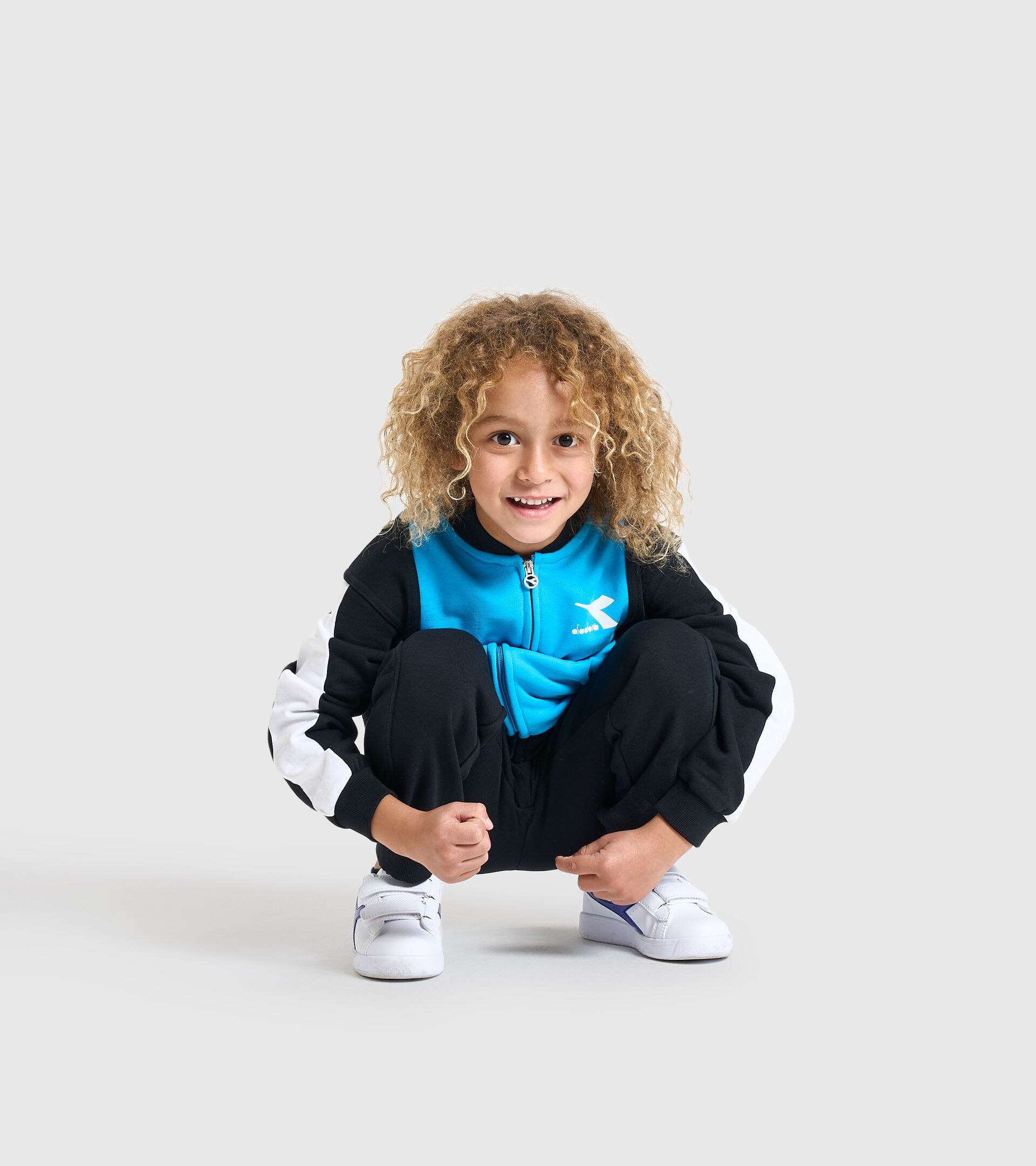 Tracksuit - Kids JB.TRACKSUIT FZ HOOPLA BLACK - Diadora