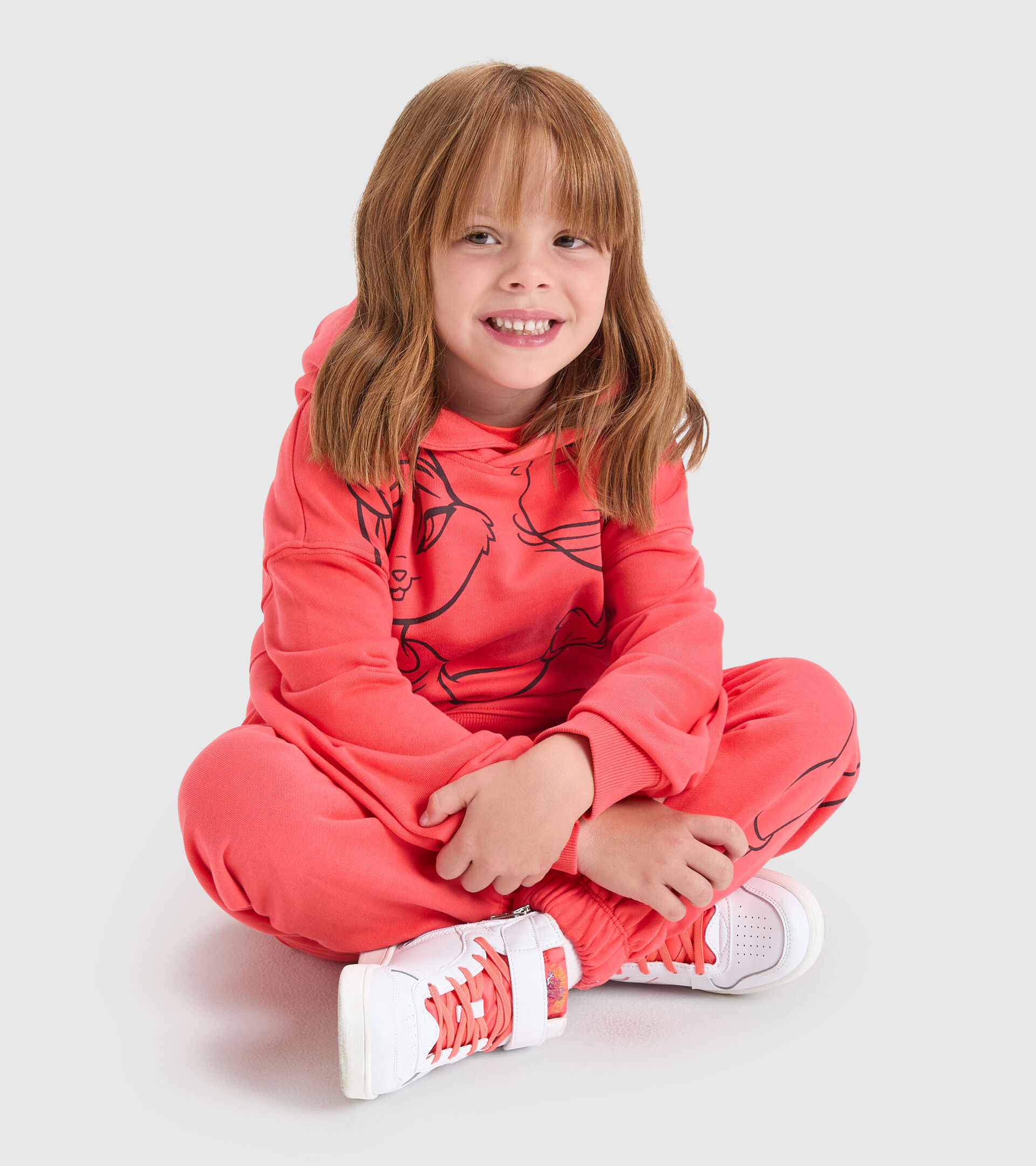 Hoodie - Kinder JU.HOODIE WB WARM KORALLE - Diadora