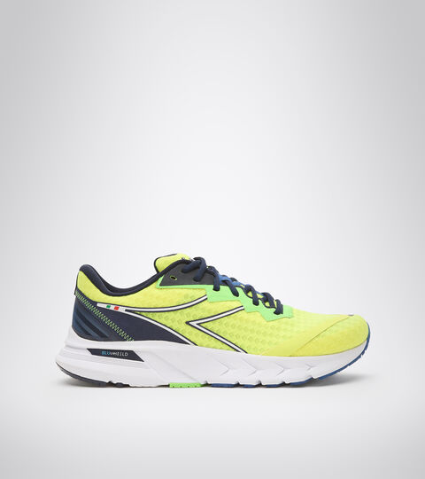 Zapatillas de running - Hombre MYTHOS BLUSHIELD VOLO 2 NEON AMARILLO/WSS/LIRIO NEGRO - Diadora