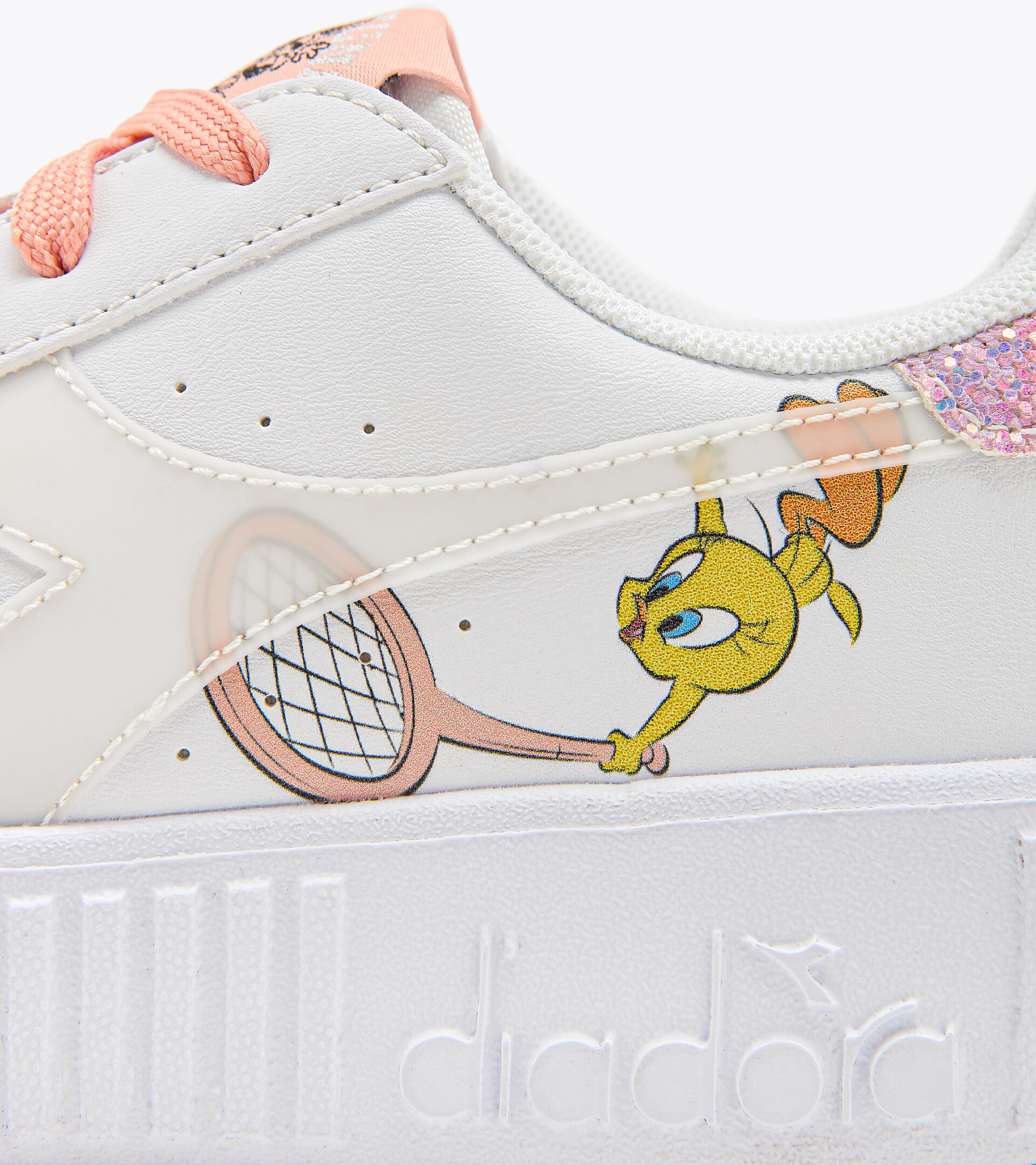 Sports shoes - Kids 4-8 years GAME STEP TWEETY PS WHITE/PEACH MELBA - Diadora