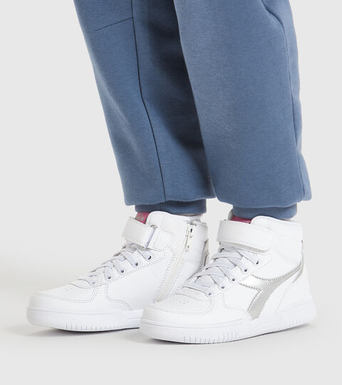 RAPTOR MID PS, WHITE/SILVER Sports shoes - Kids 4-8 years RAPTOR MID PS WHITE/SILVER - Diadora