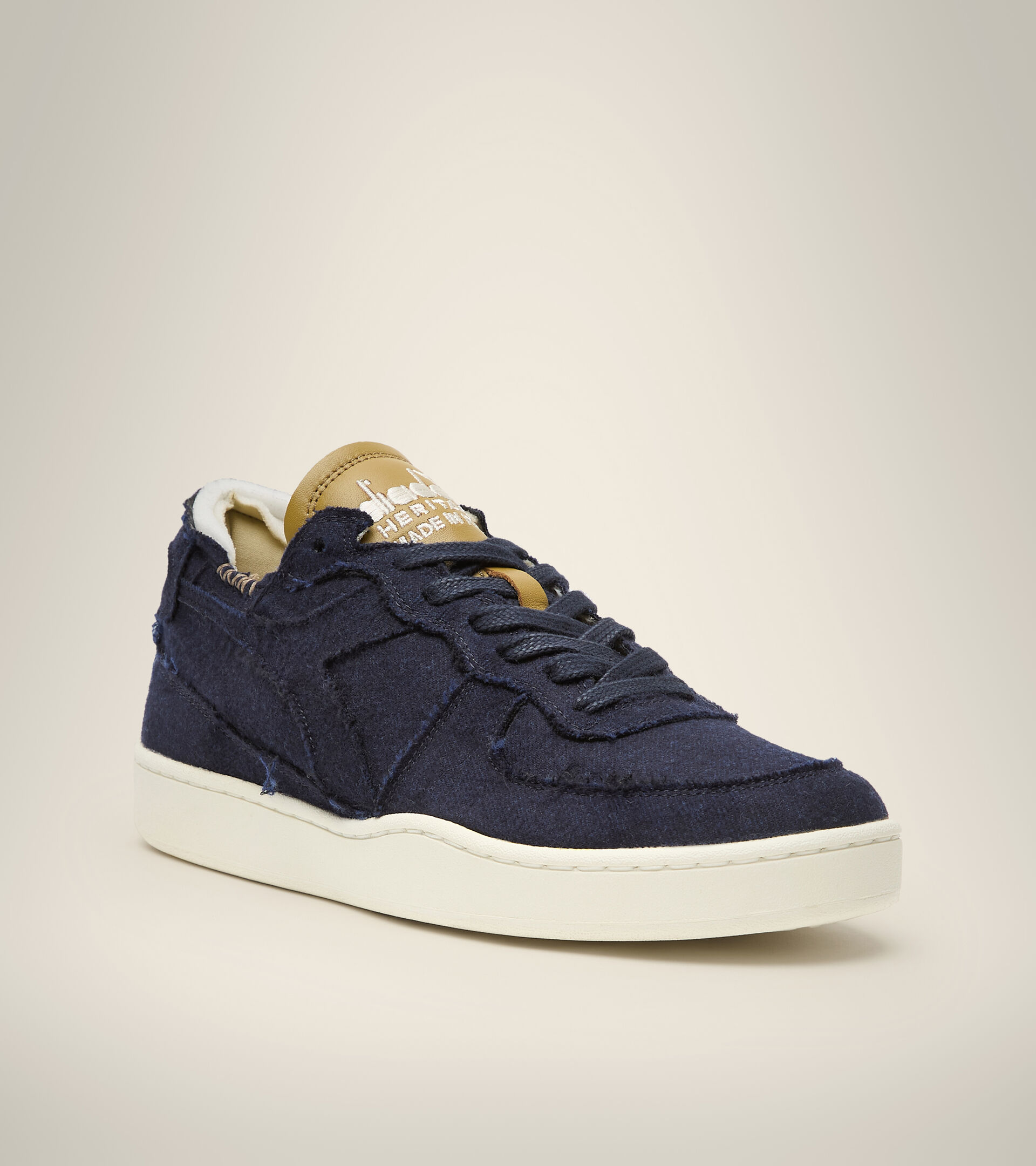 Scarpa Heritage Made in Italy - Unisex MI BASKET ROW CUT ITA VALDILANA BLU EBANO - Diadora