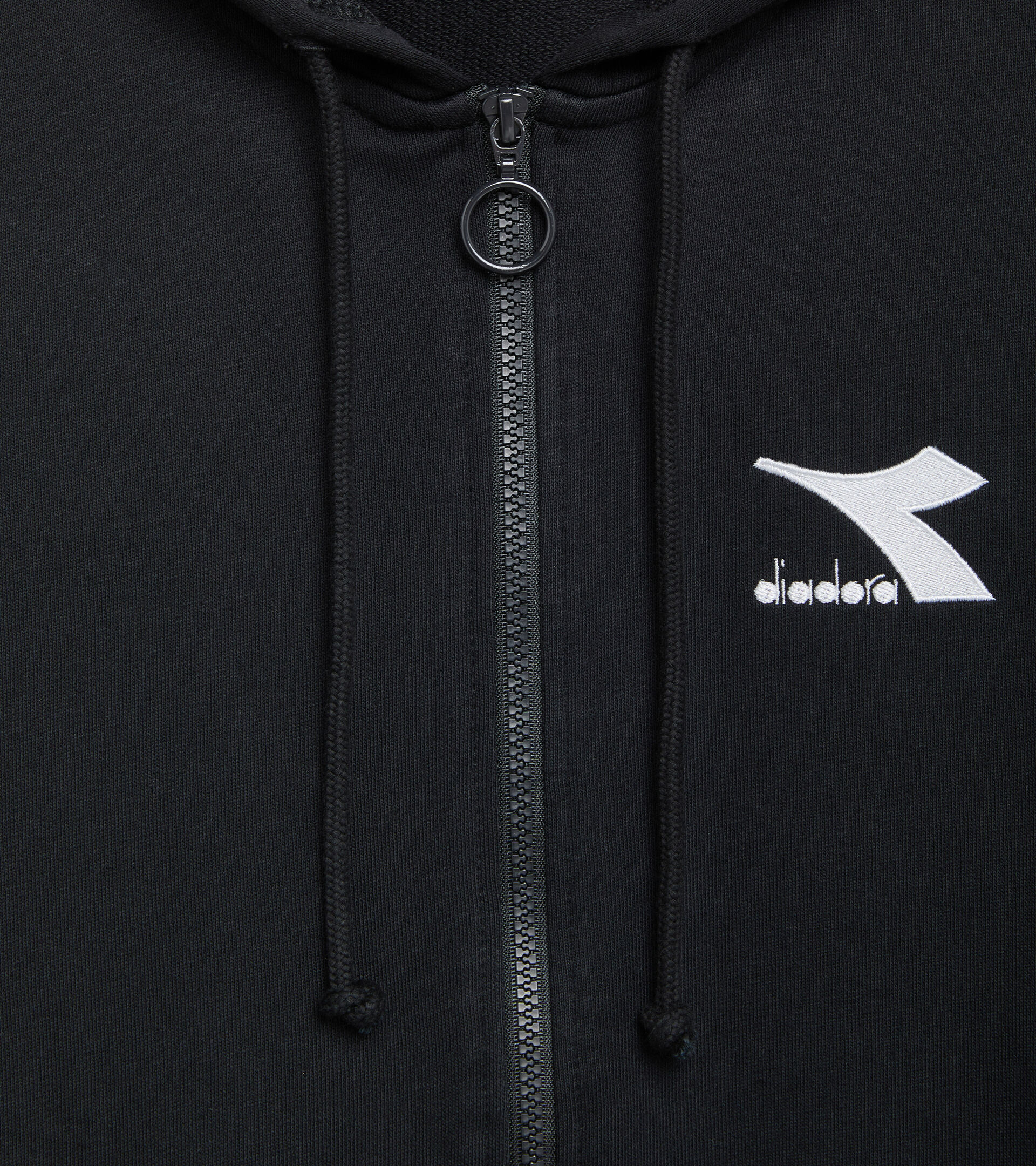 Sudadera con capucha de algodón - Hombre HOODIE FZ CORE NEGRO - Diadora