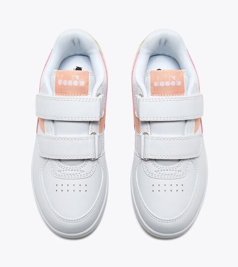 Chaussures de sport - Gar&ccedil;on 4-8 ans RAPTOR LOW PS BLANC/PECHE PARFAIT - Diadora