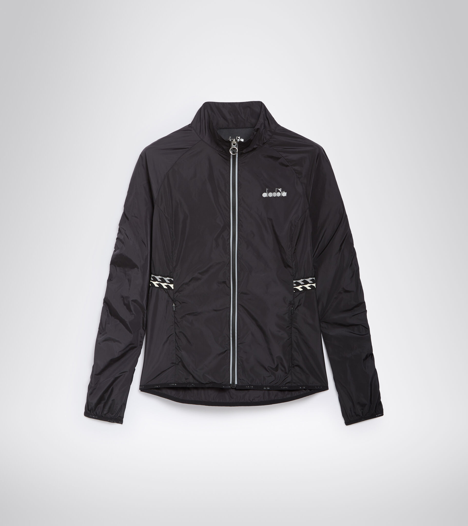 Running windproof jacket - Women L. WINDBREAKER JACKET BLACK - Diadora