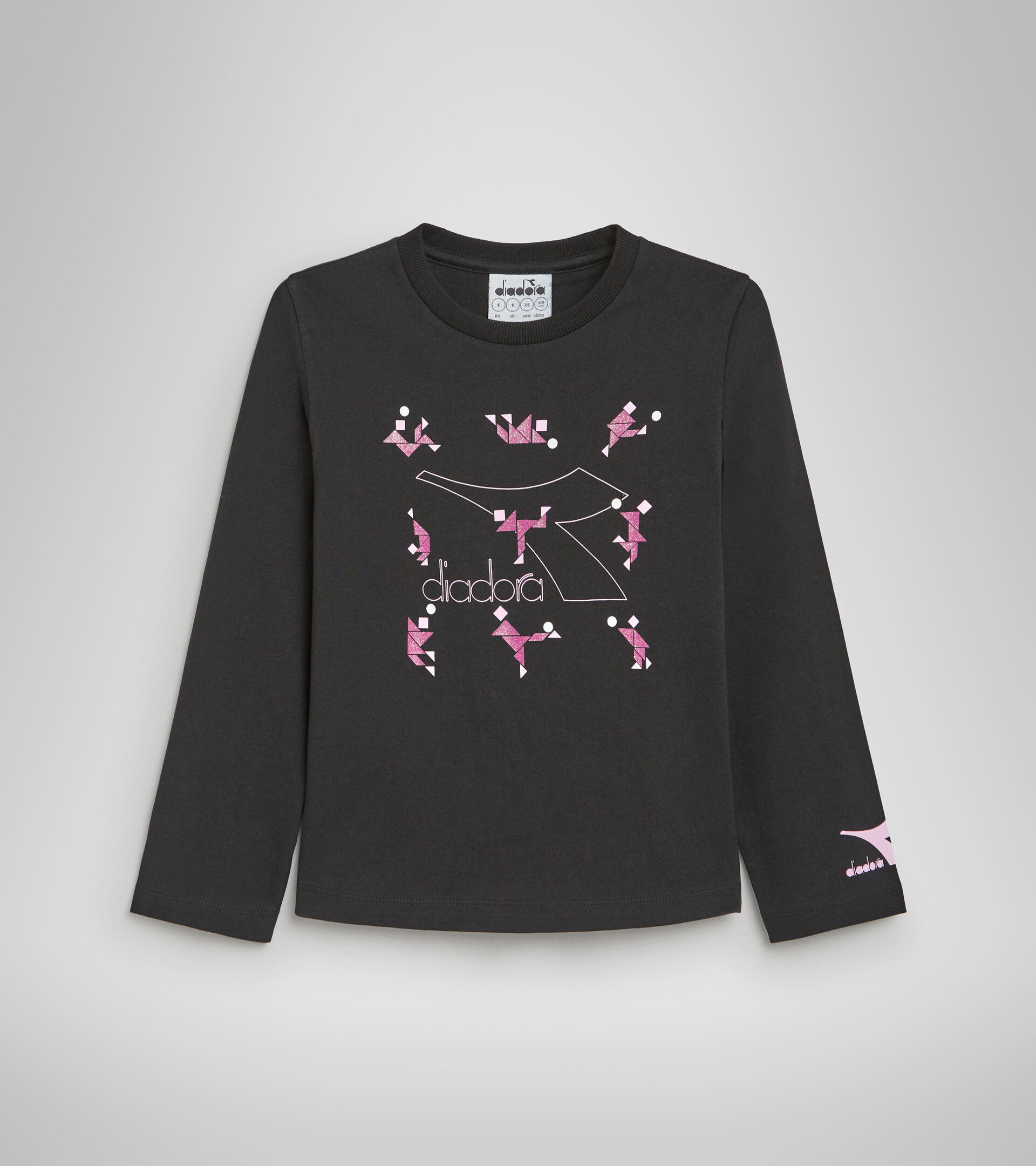 Langarm-T-Shirt - Mädchen JG.T-SHIRT LS GLEE SCHWARZ - Diadora