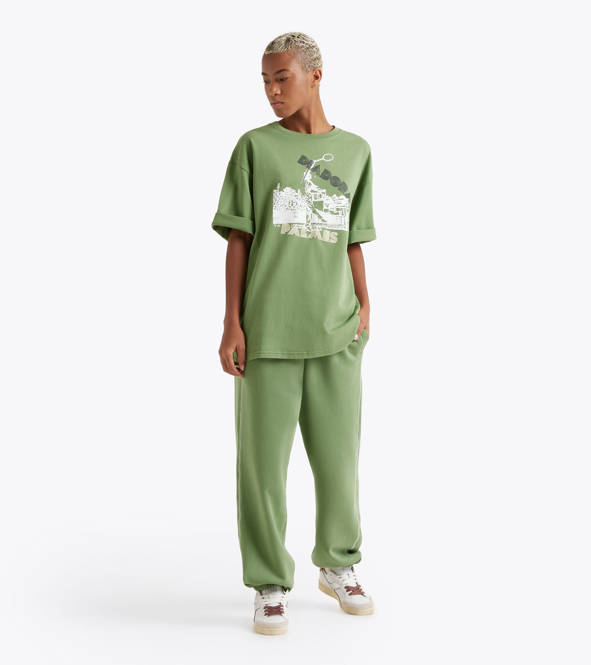 T-Shirt Legacy mit Archiv-Print - Made in Italy - Für alle Geschlechter
 T-SHIRT SS LEGACY I ENGLISCH EFEU - Diadora