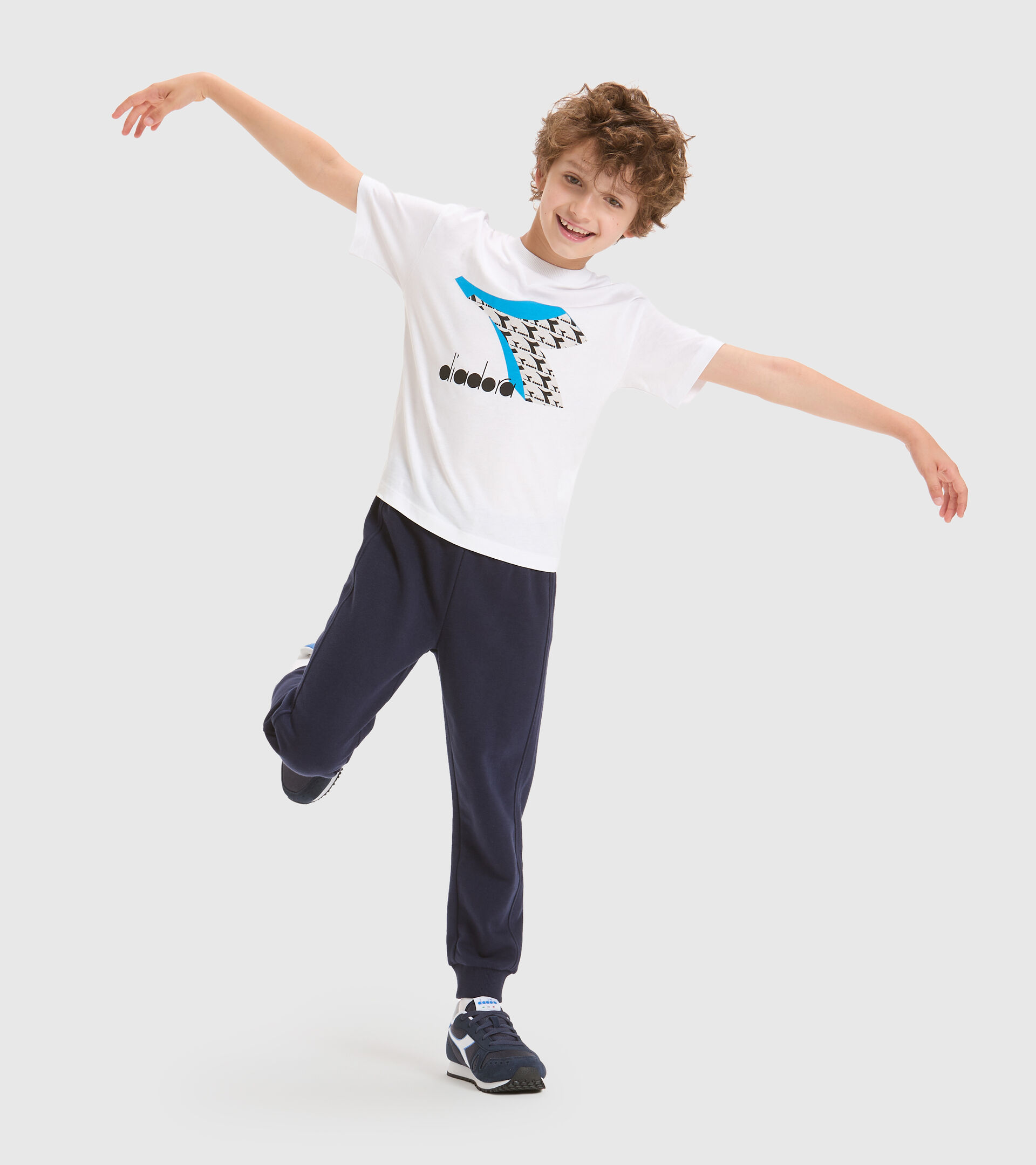 Apparel Sport BAMBINO JU.SS T-SHIRT CUBIC BIANCO OTTICO Diadora