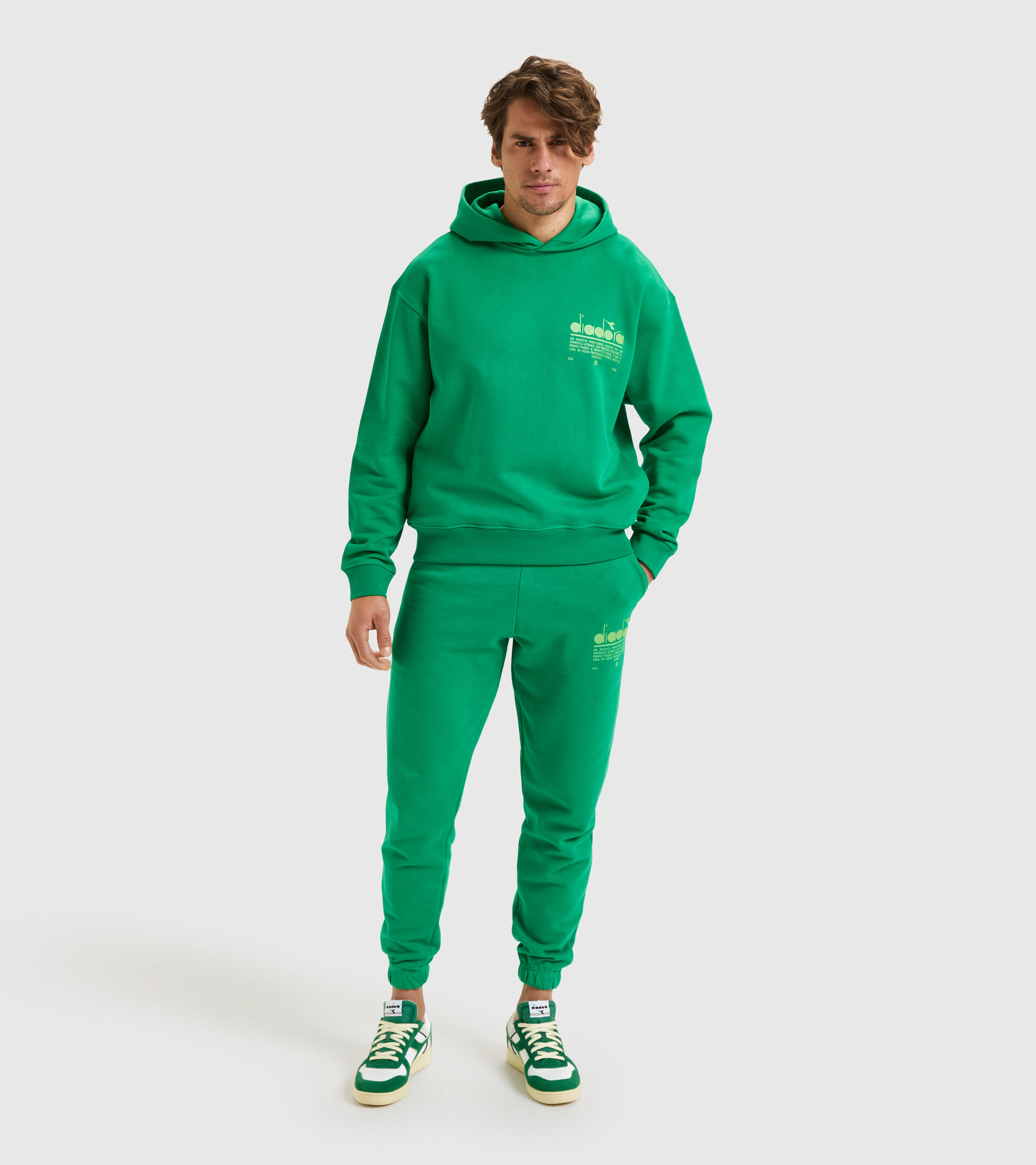 Felpa con cappuccio in cotone - Unisex HOODIE MANIFESTO VERDE JOLLY - Diadora