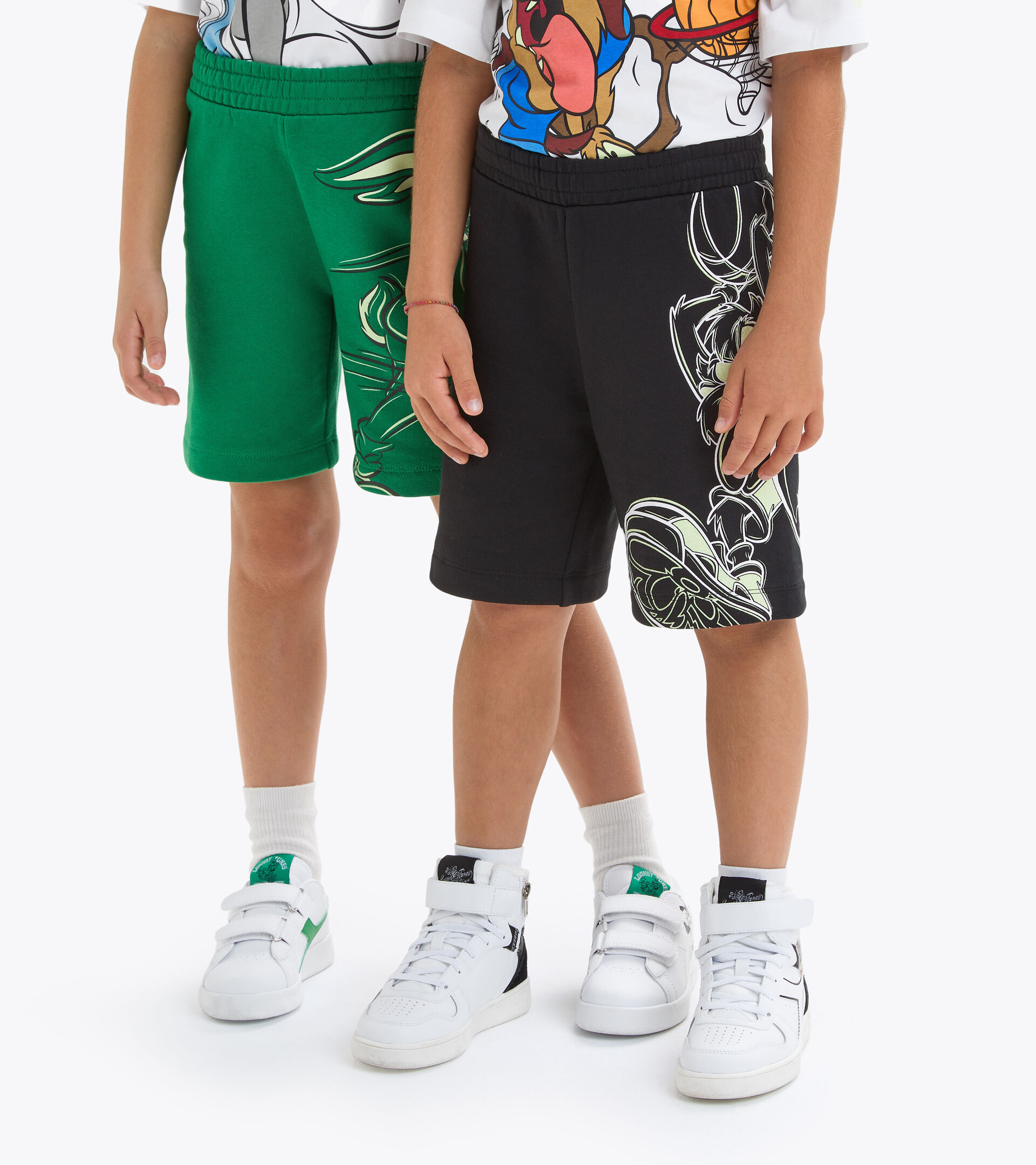 Cotton bermuda shorts - Boys & Girls JU.BERMUDA WB BLACK - Diadora