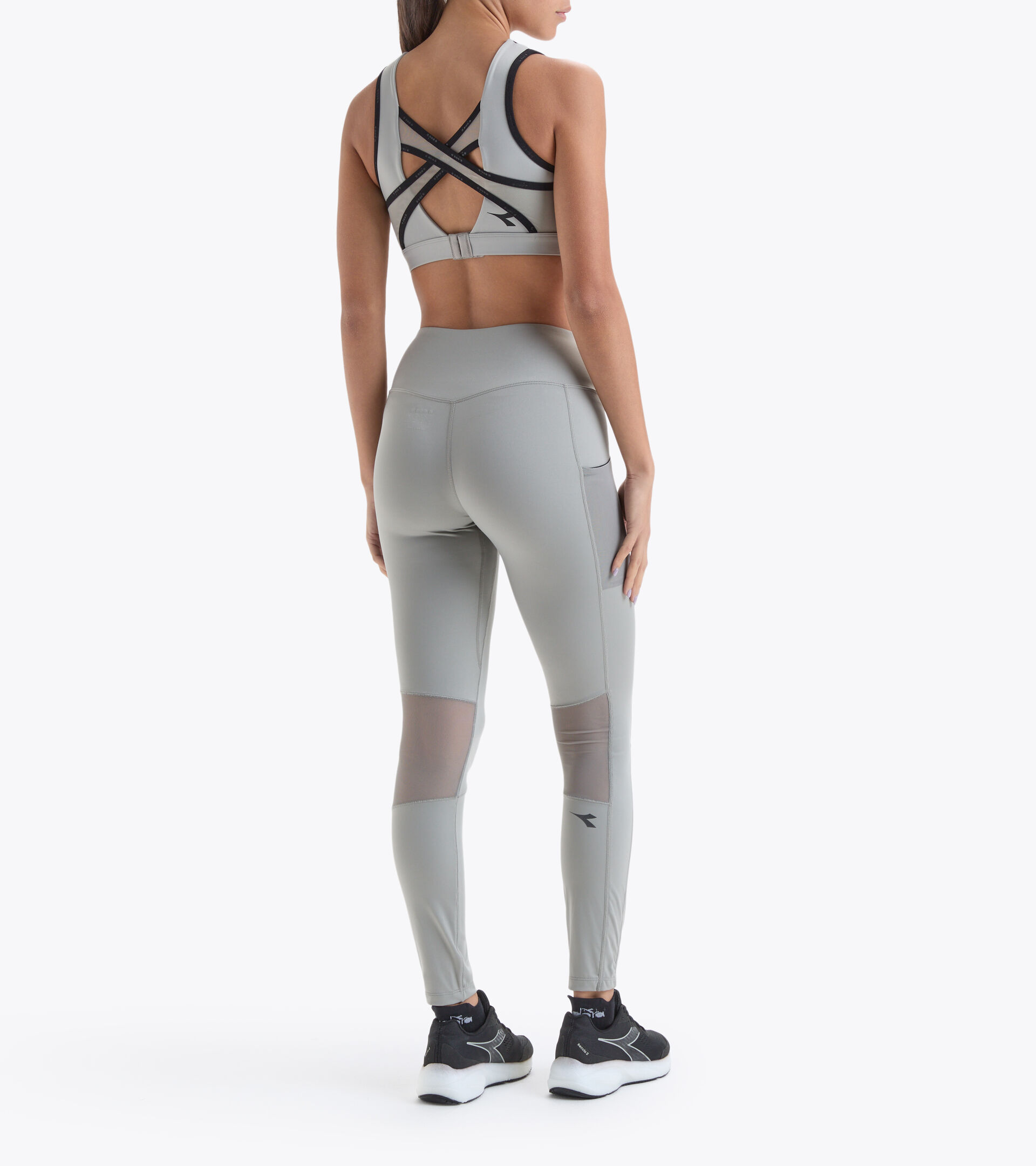 Training leggings - Women L. HW TIGHTS BE ONE FT SILVER METALIZED - Diadora