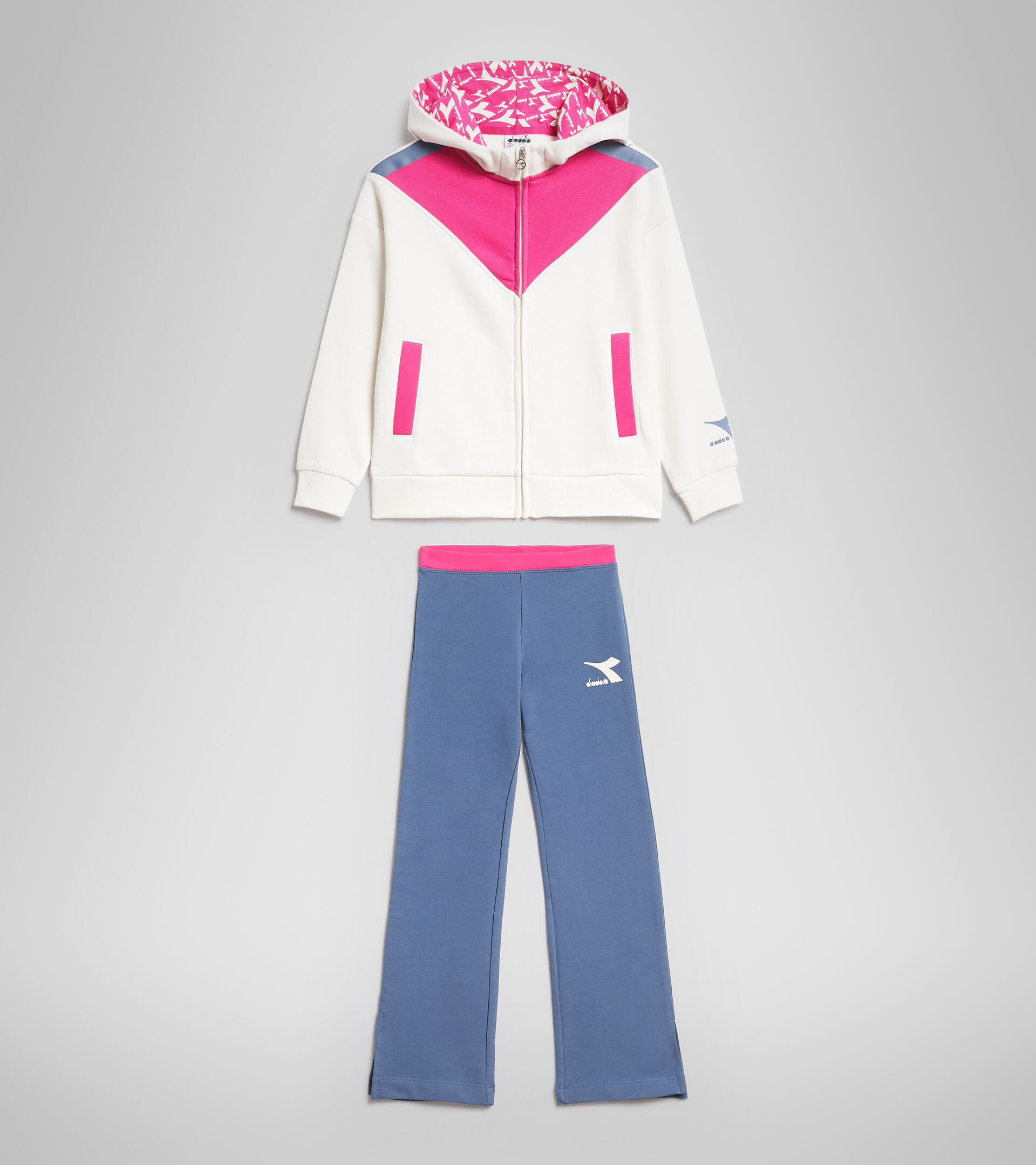 Tracksuit - Kids JG.HD FZ TRACKSUIT TWINKLE WHISPER WHITE - Diadora
