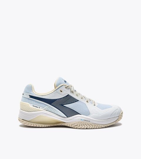 Tennis shoe for hard surfaces and clay courts - Protection and cushioning - Men’s BLUSHIELD TORNEO 3 AG WHT/ENSIGN BLUE/WHISPER WHT - Diadora