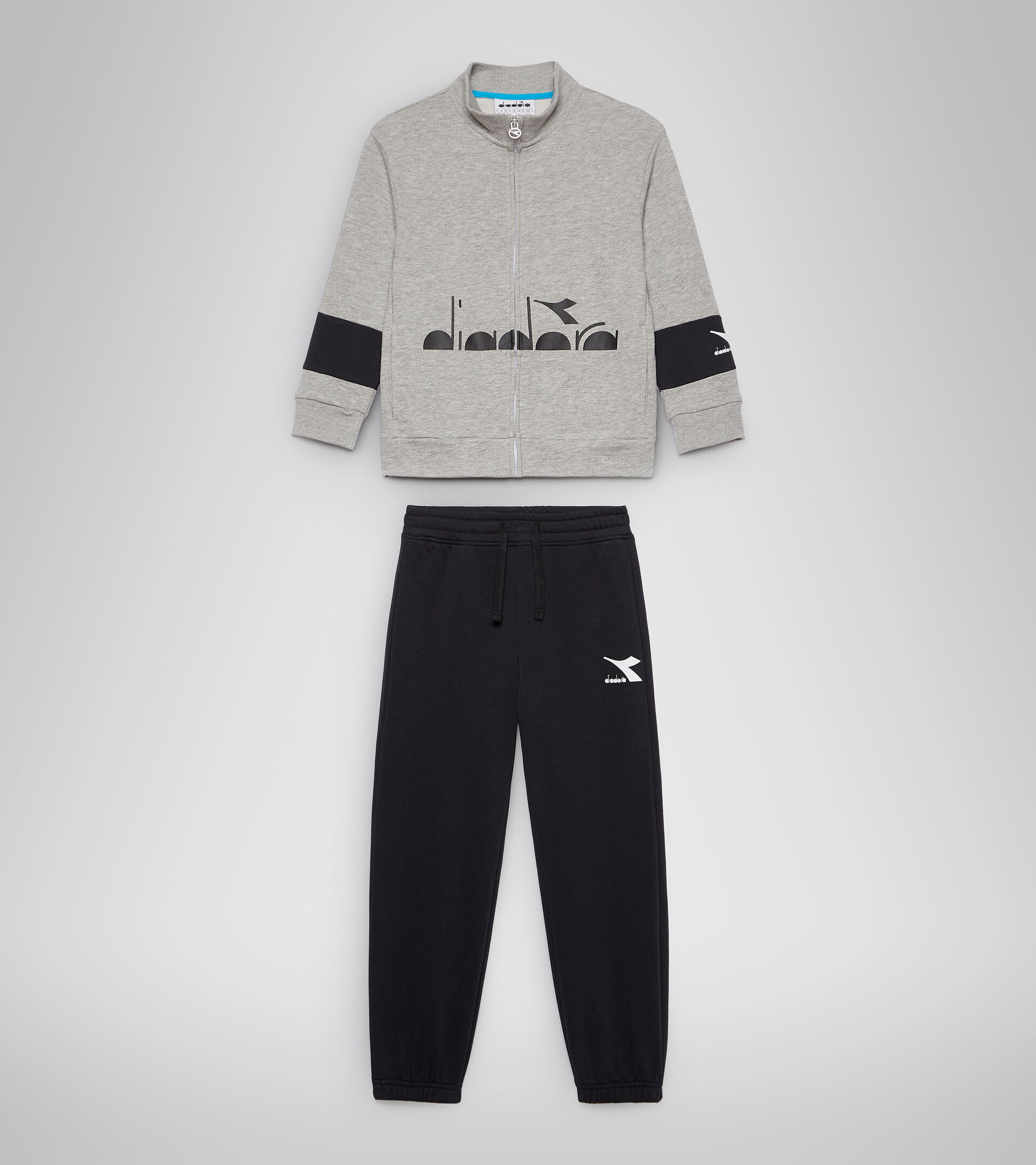 Survêtement - Garçon JB.TRACKSUIT FZ HOOPLA GRIS MOYENNE CLAIR MELANGE - Diadora