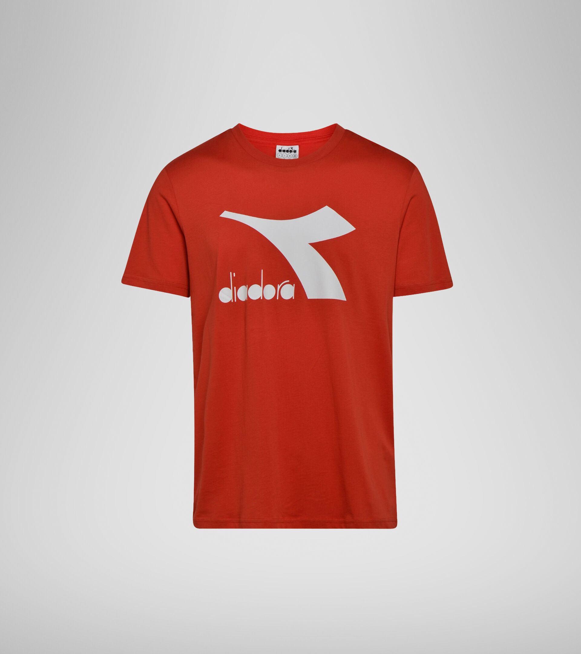 Apparel Sport UOMO T-SHIRT SS BIG LOGO ROSSO LAVA FUSA Diadora