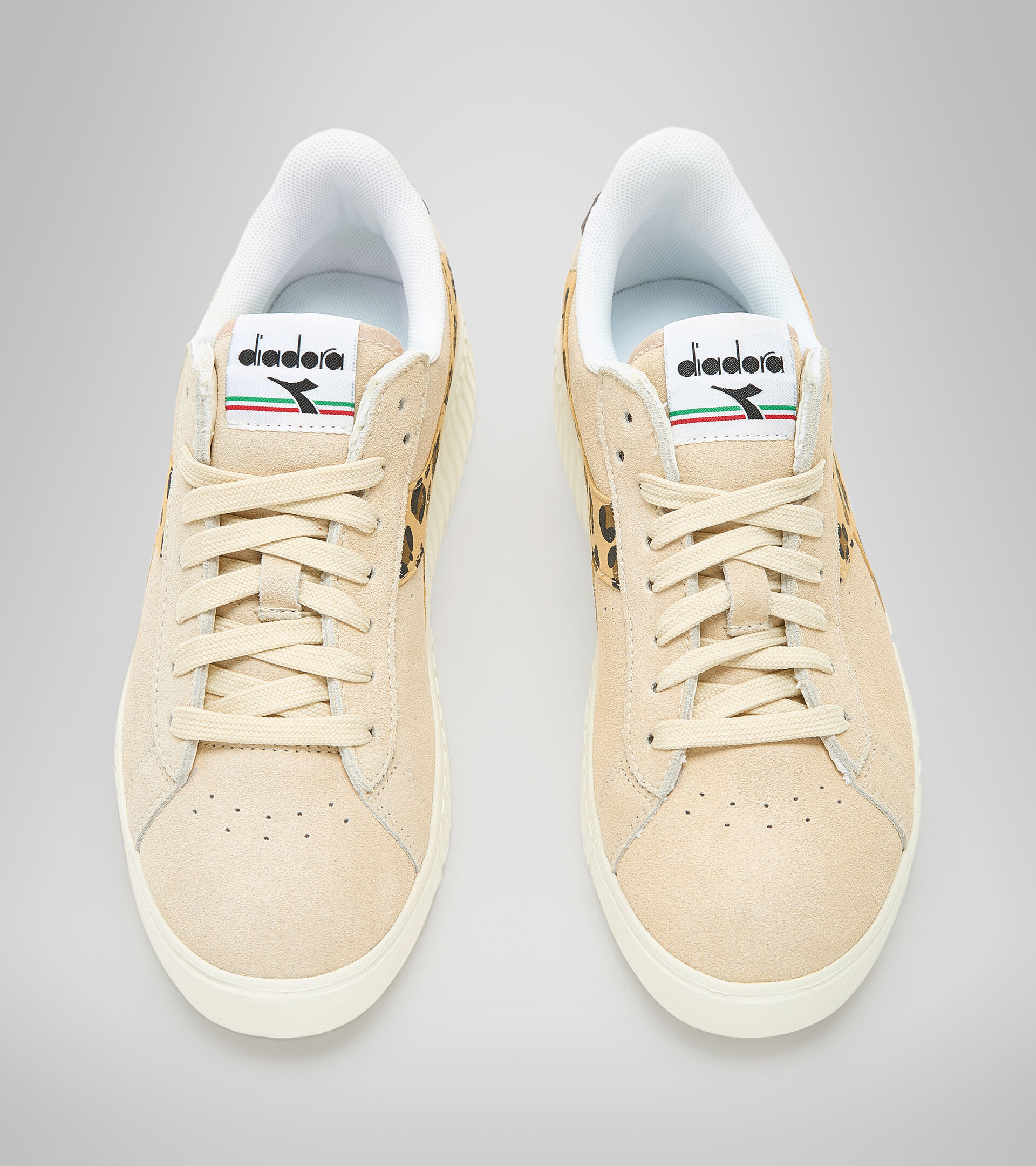 Sports shoes - Women GAME STEP SUEDE ANIMALIER WHITE/PARCHMENT - Diadora