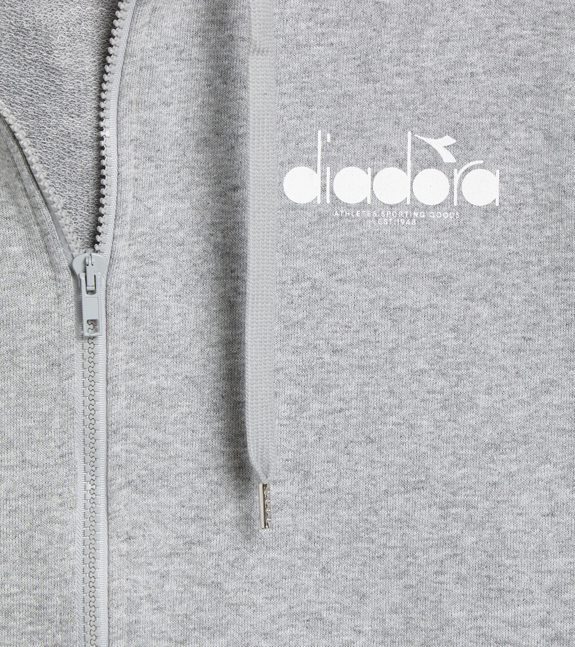 Zipped hoodie - All-Gender HOODIE FZ LOGO HIGH RISE MELANGE - Diadora