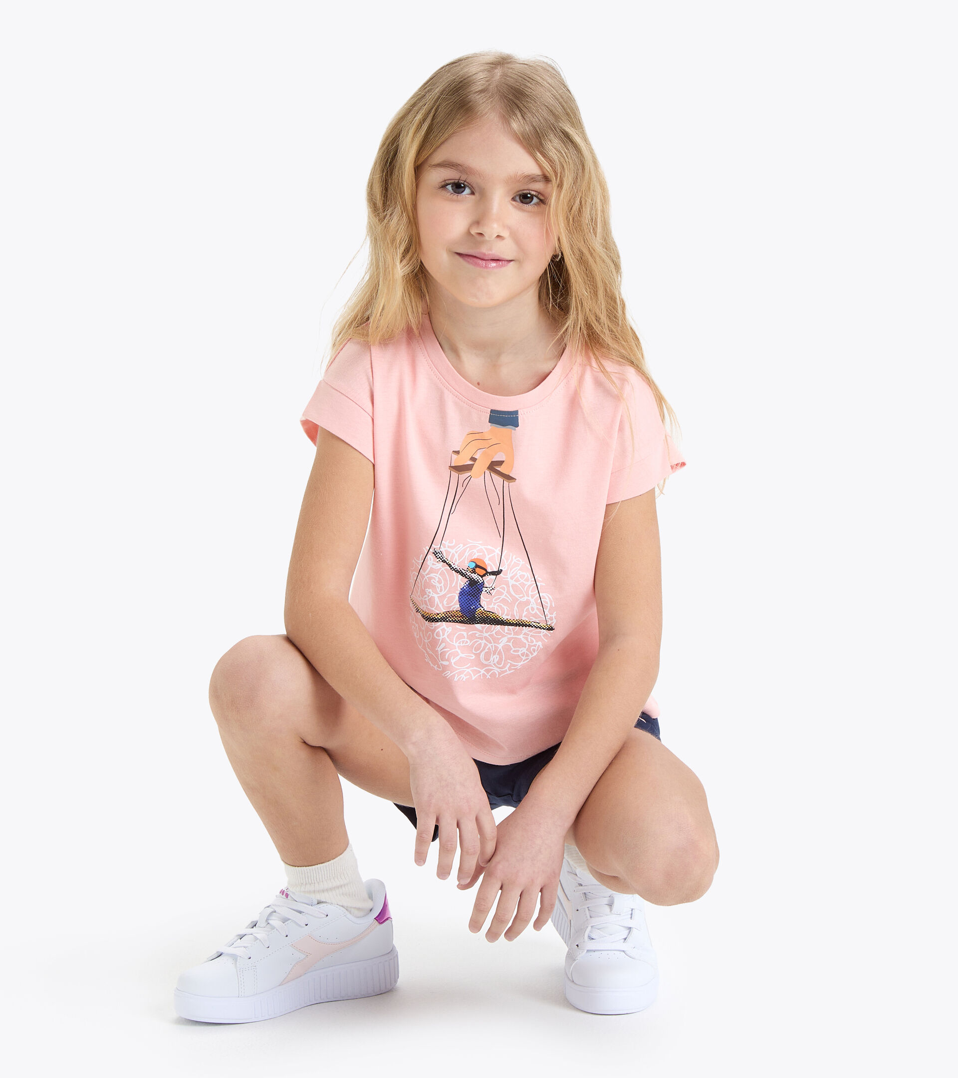 Set completo - Bambina JG.SET SS SPORT ART ROSA MELODIA - Diadora