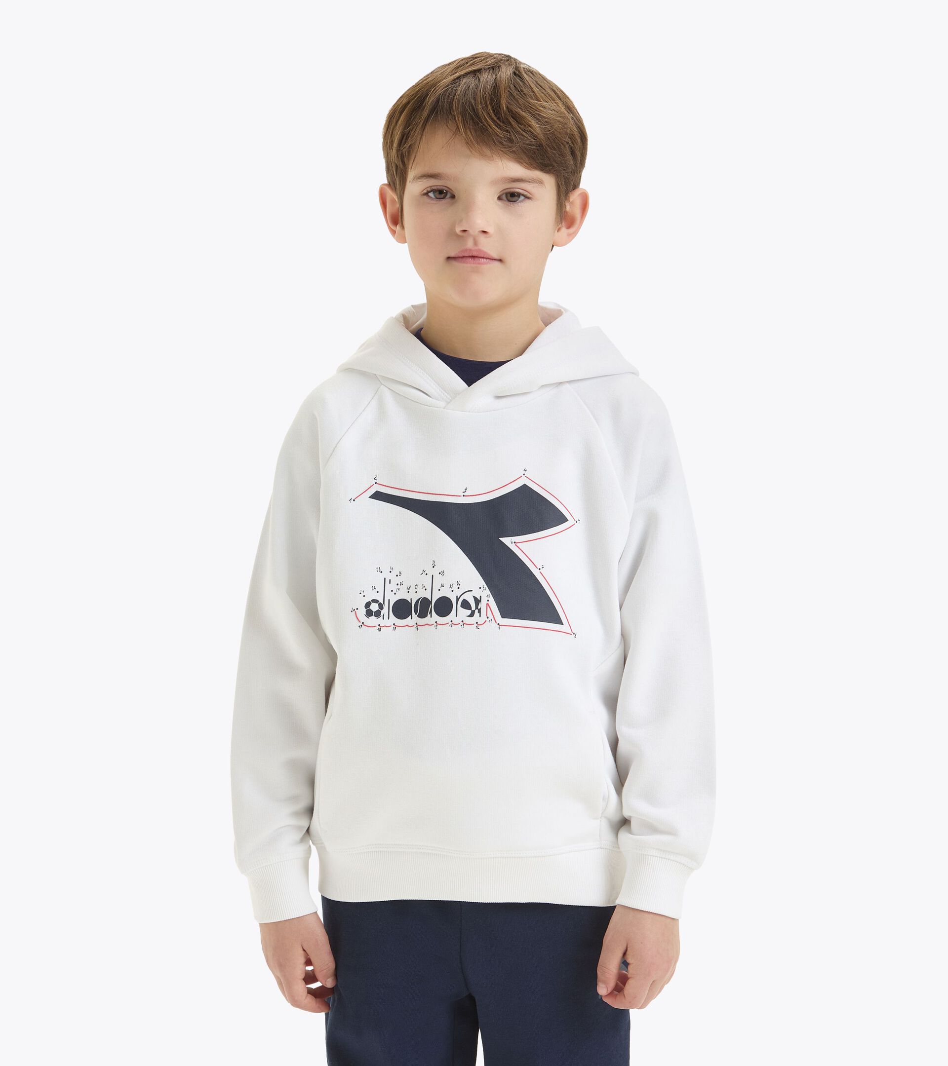 Sweat-shirt à capuche - Ado garçon
 JB. HOODIE RIDDLE BLANC VIF - Diadora