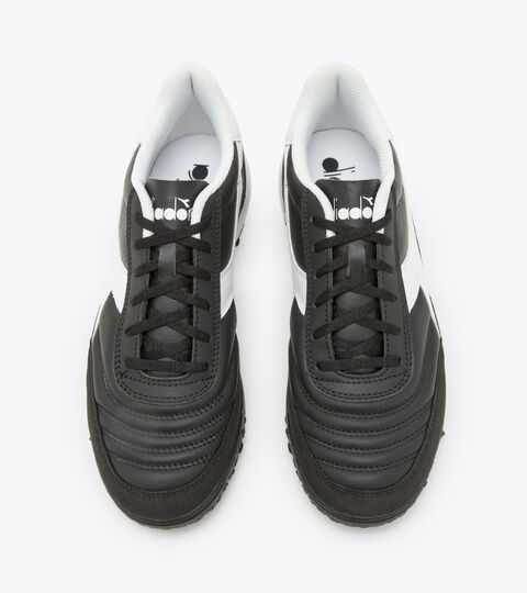 CALCETTO II LT TF, BLACK /WHITE Futsal boot - Specific outsole for synthetic/hard grounds CALCETTO II LT TF BLACK /WHITE - Diadora