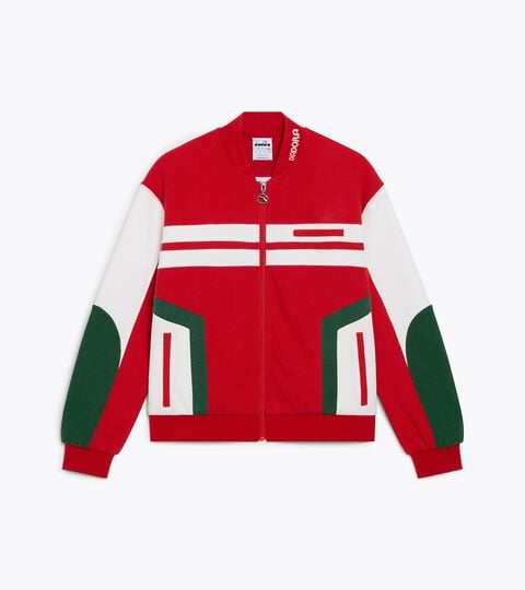 Legacy Poly-Cotton Jacket - Women&rsquo;s L. JACKET LEGACY MOLTEN LAVA RED - Diadora