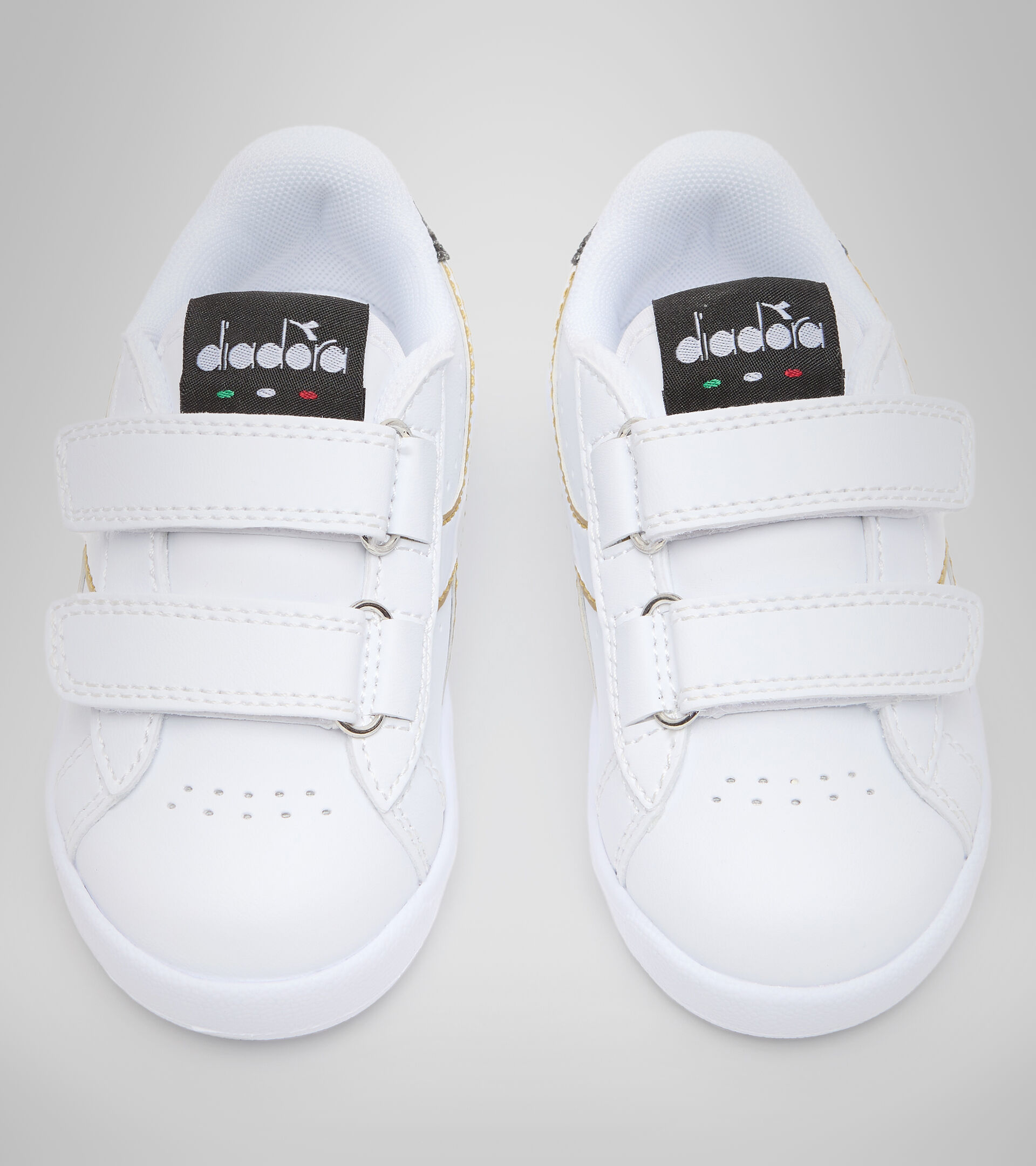 Sports shoes - Toddlers 1-4 years GAME P TD GIRL WHITE/BLACK/GOLD - Diadora