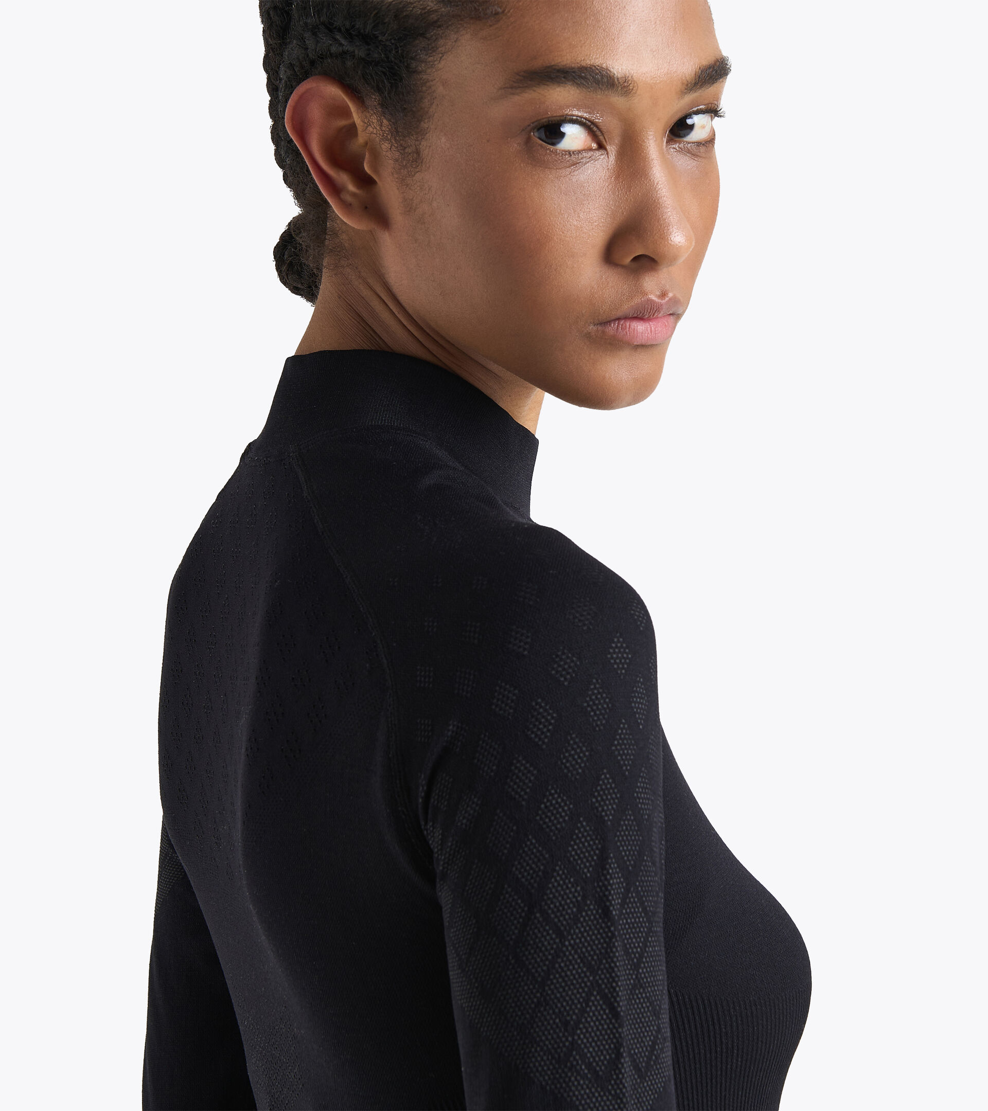 Long-sleeved training t-shirt - Women L. TURTLE NECK ACT BLACK - Diadora