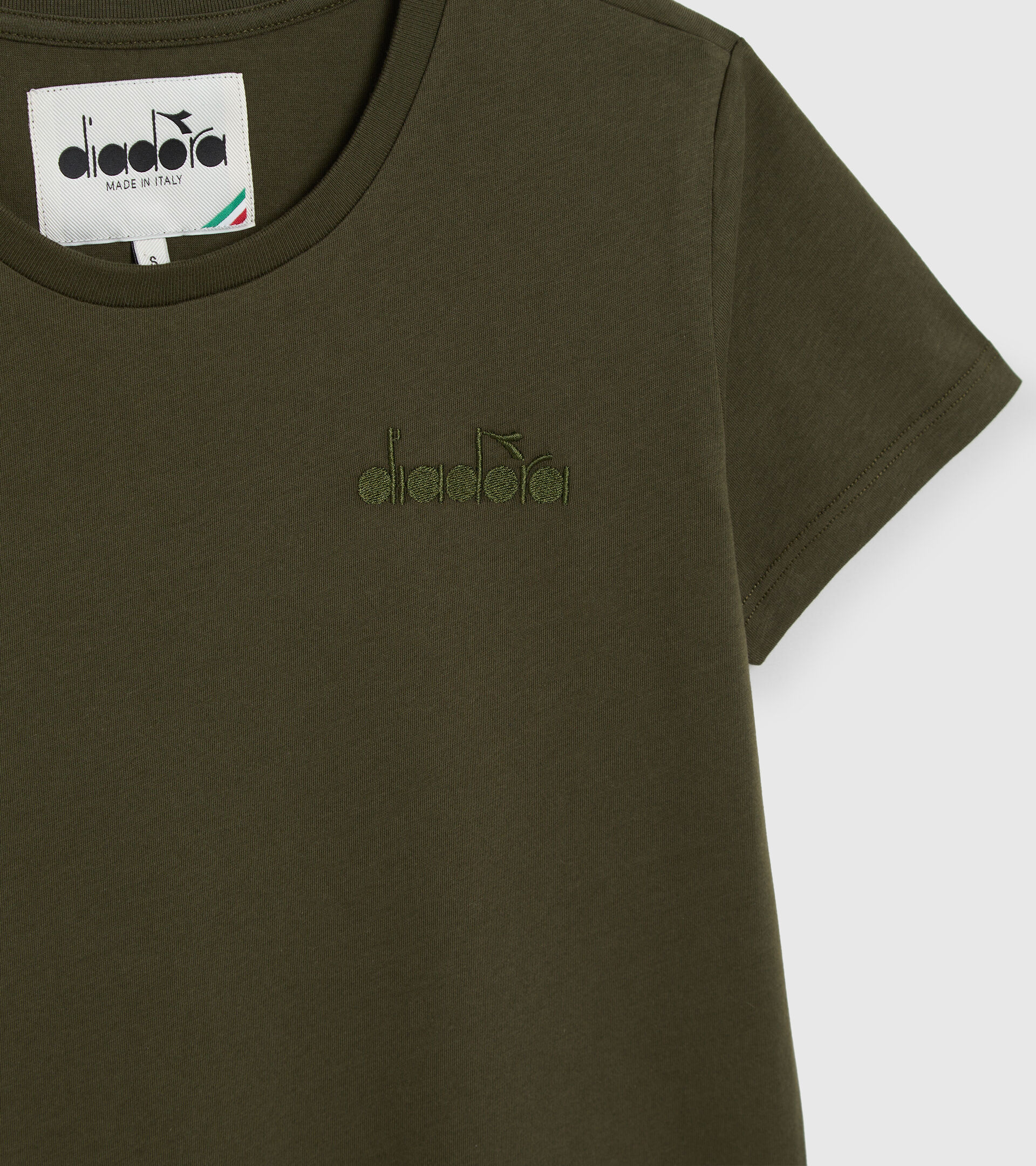 Cotton T-shirt - Made in Italy - Women L. T-SHIRT SS MII GREEN MILITARY - Diadora