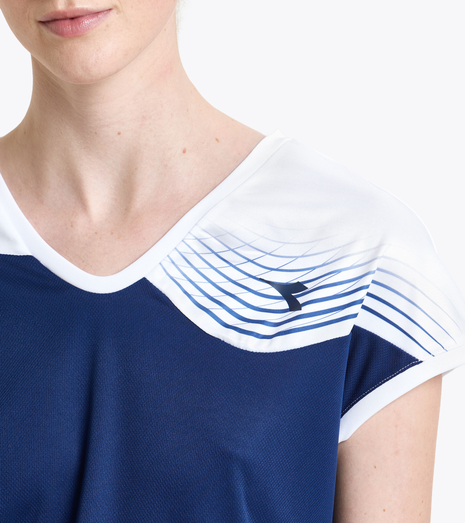 T-shirt da tennis - Donna L. T-SHIRT COURT BLU ESTATE - Diadora