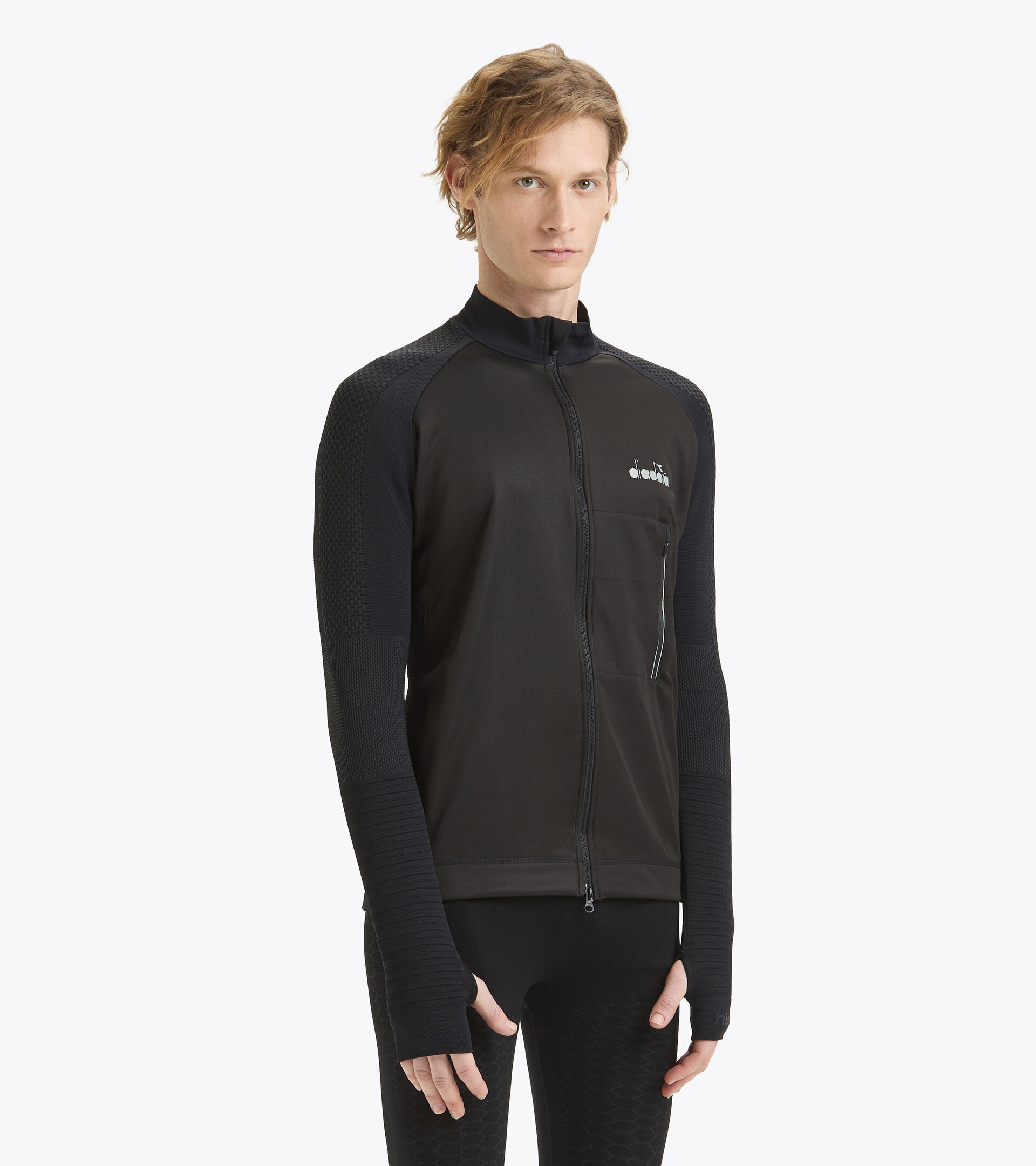 Chaqueta para correr Made in Italy - Hombre HIDDEN POWER JACKET NEGRO - Diadora